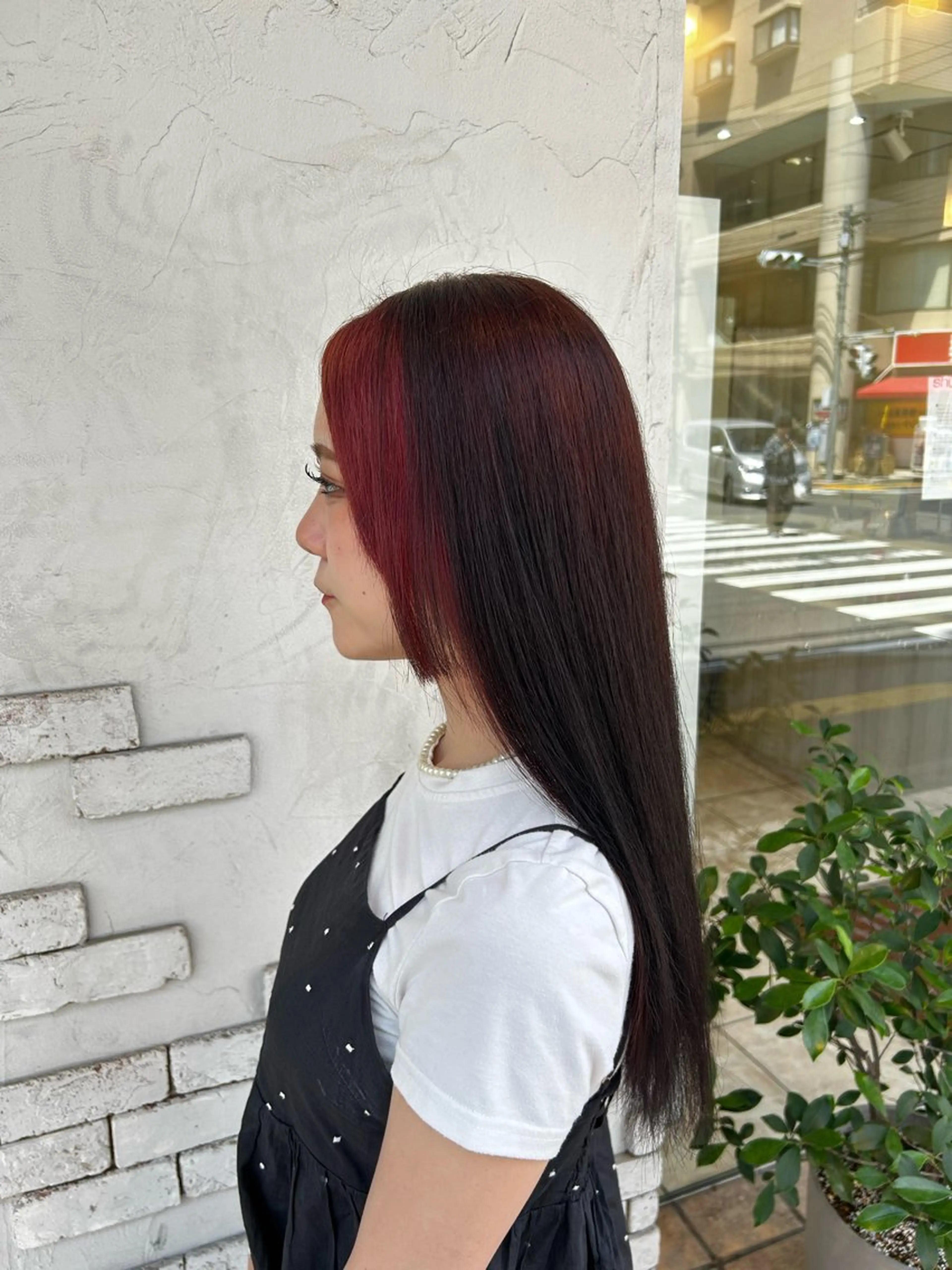 カラー レッドカラー ミヤザキ ナギ🈂️のヘアスタイル