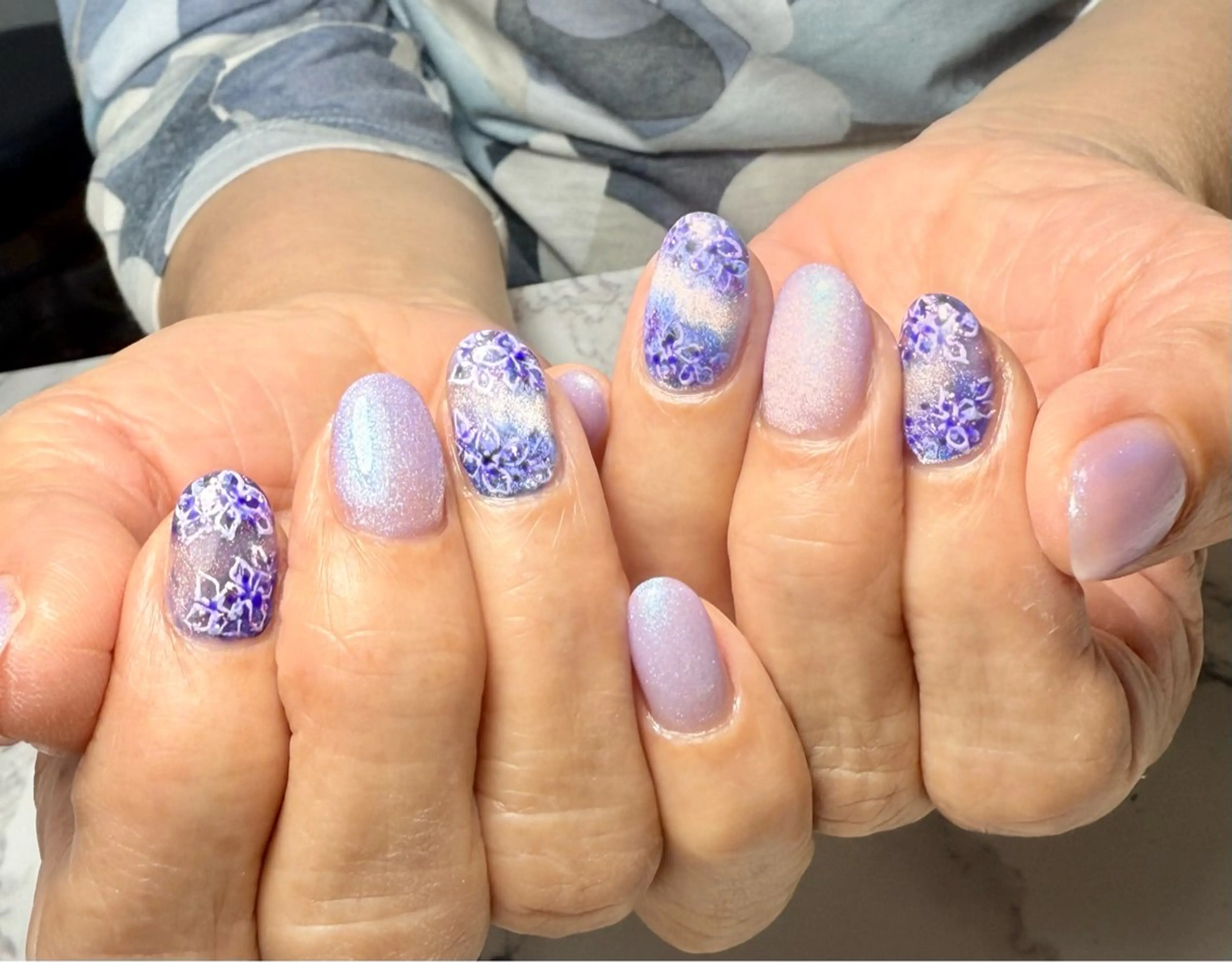 ネイル アートネイル チークネイル フレンチネイル 氷ネイル・うるうるネイル キラキラネイル M.N_ nailのネイルデザイン