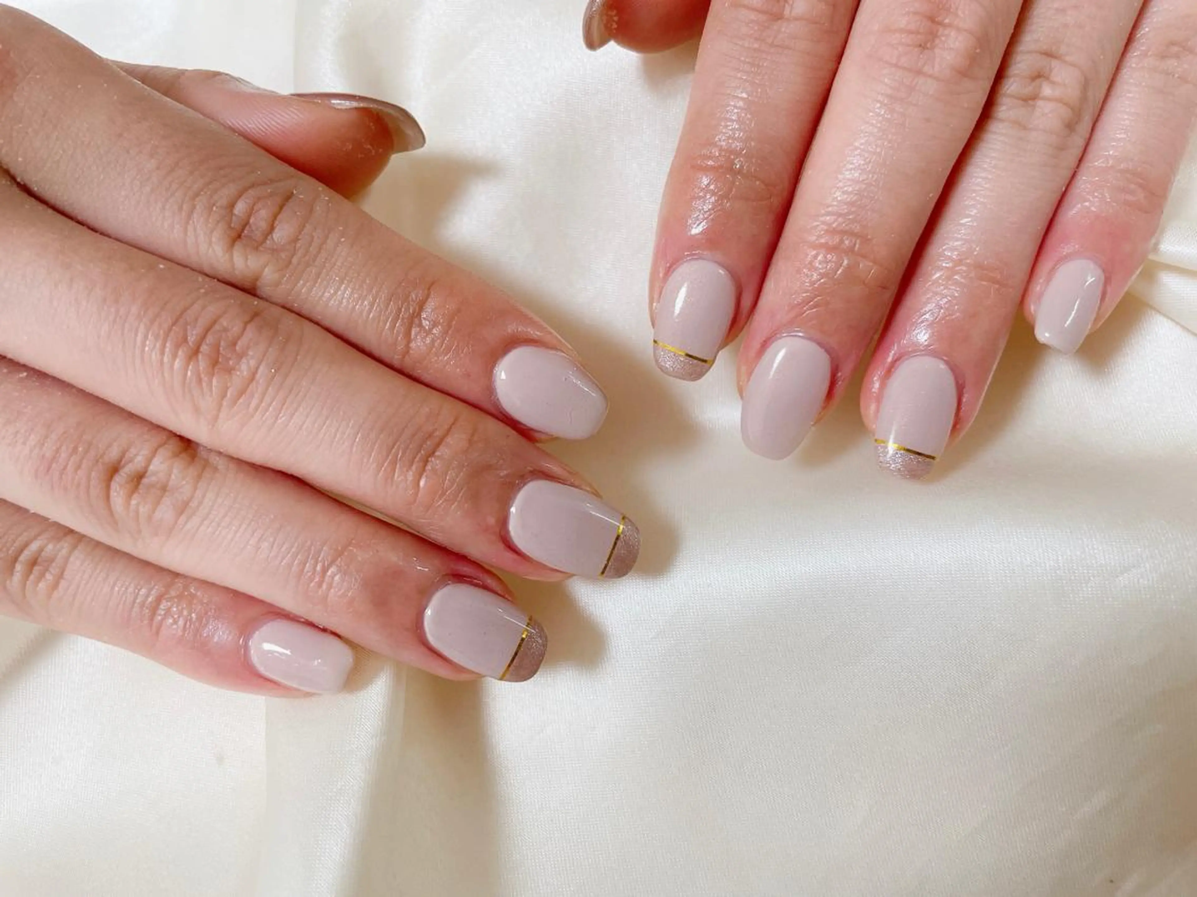 ネイル フレンチネイル マグネットネイル マグネットフレンチ ハンドネイル kikinail 溝の口のネイルデザイン