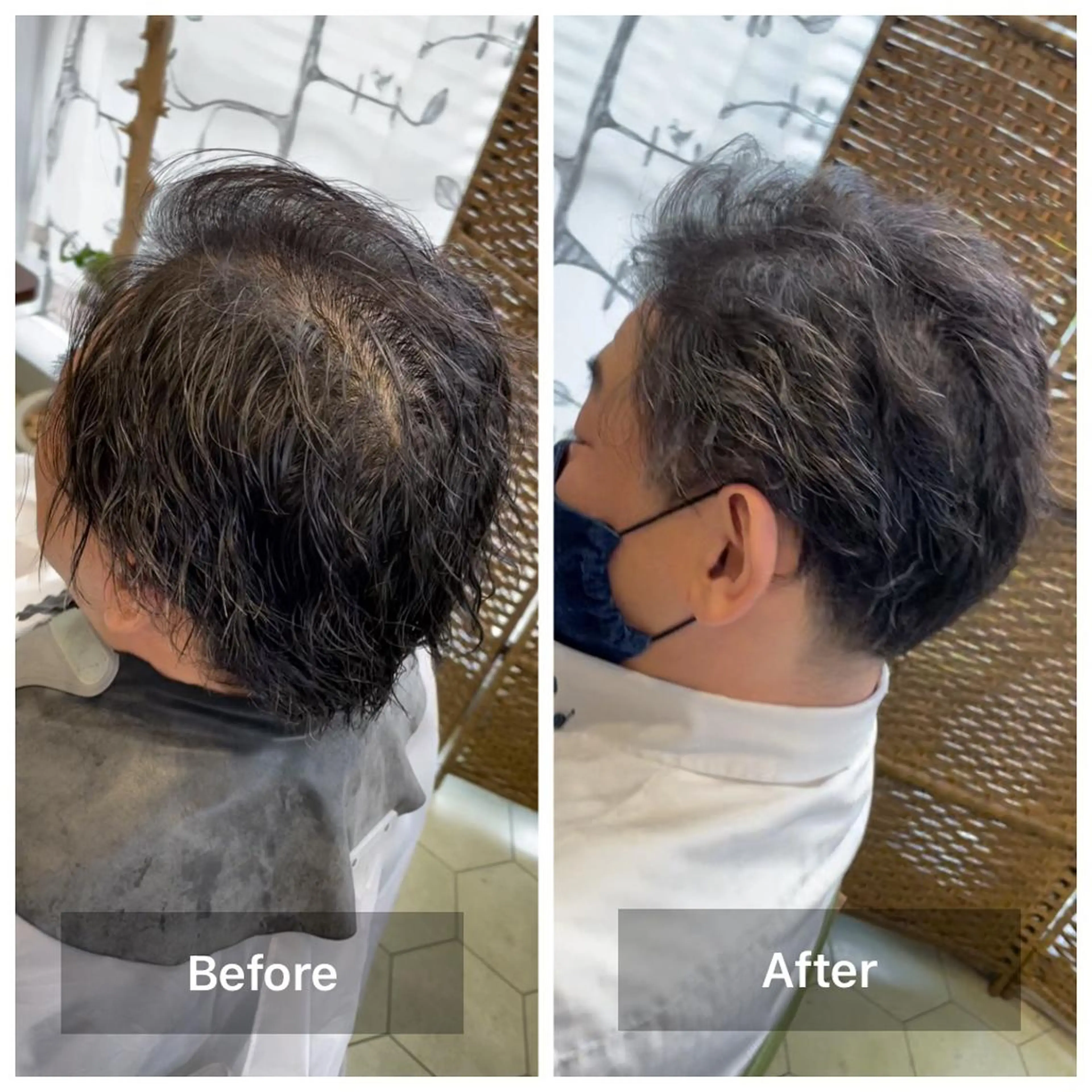 ショート パーマ メンズ カット パーマ ヘアセット share salon　SCENA所属・堤太志 メンズパーマ特化のヘアスタイル