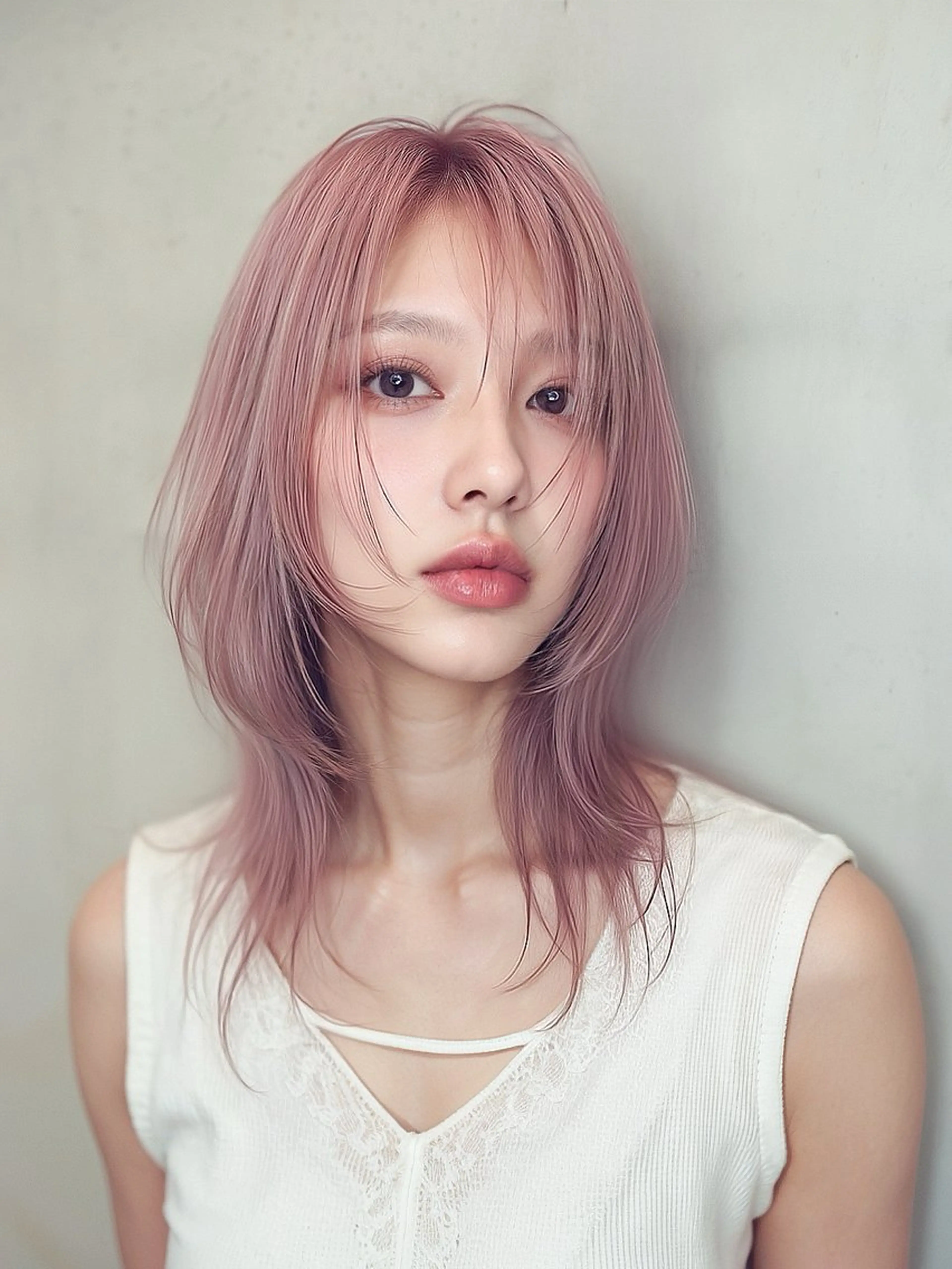 セミロング カラー 🌈派手髪ハイトーン 🌈鈴木亮太🌈のヘアスタイル