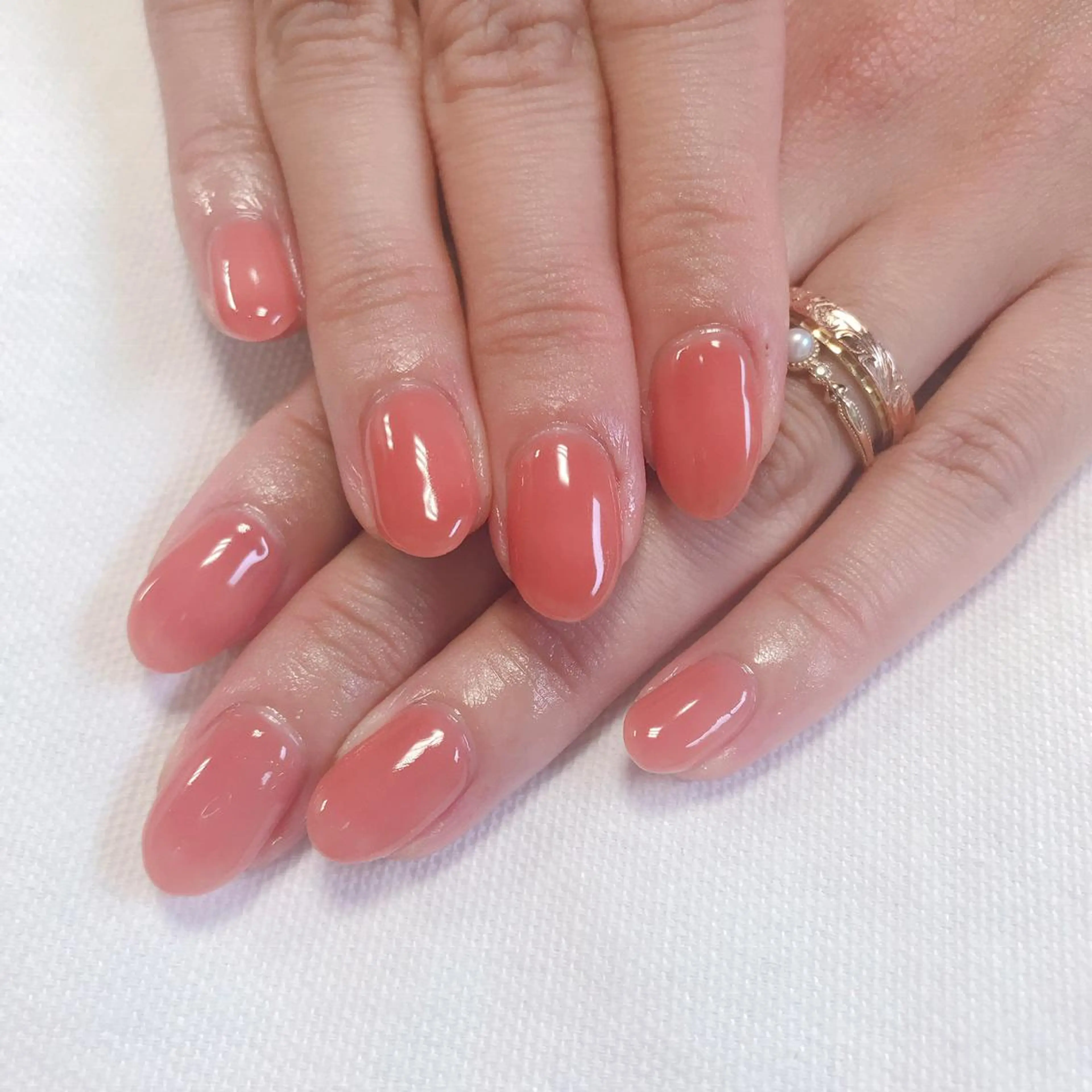 ネイル ジェルネイル ワンカラーネイル パラジェル Sak nailroomのネイルデザイン