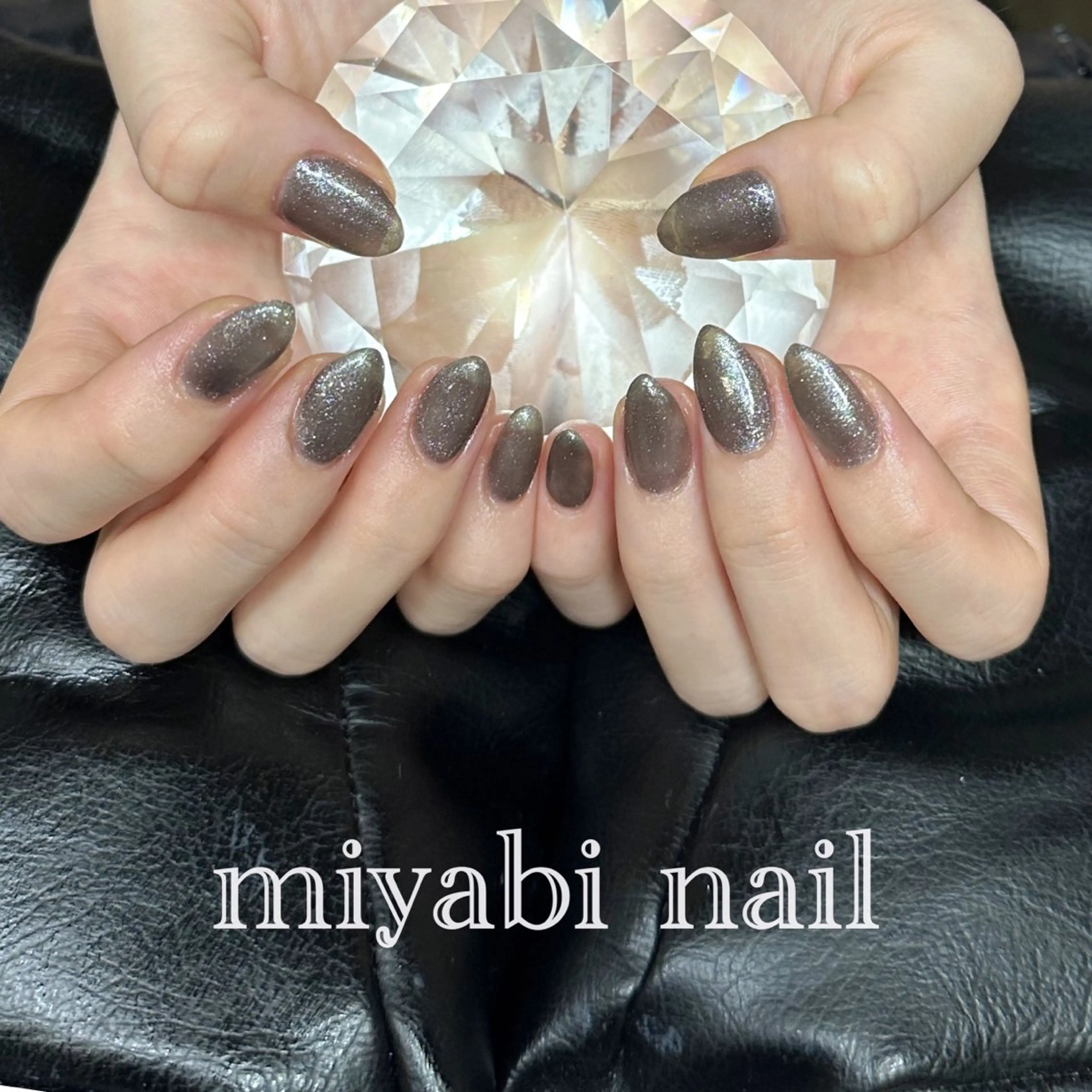 ネイル ラメ(グリッター) 持ち込み ワンカラーネイル シンプルネイル ハンドネイル miyabi nail 桂川駅近くのネイルデザイン