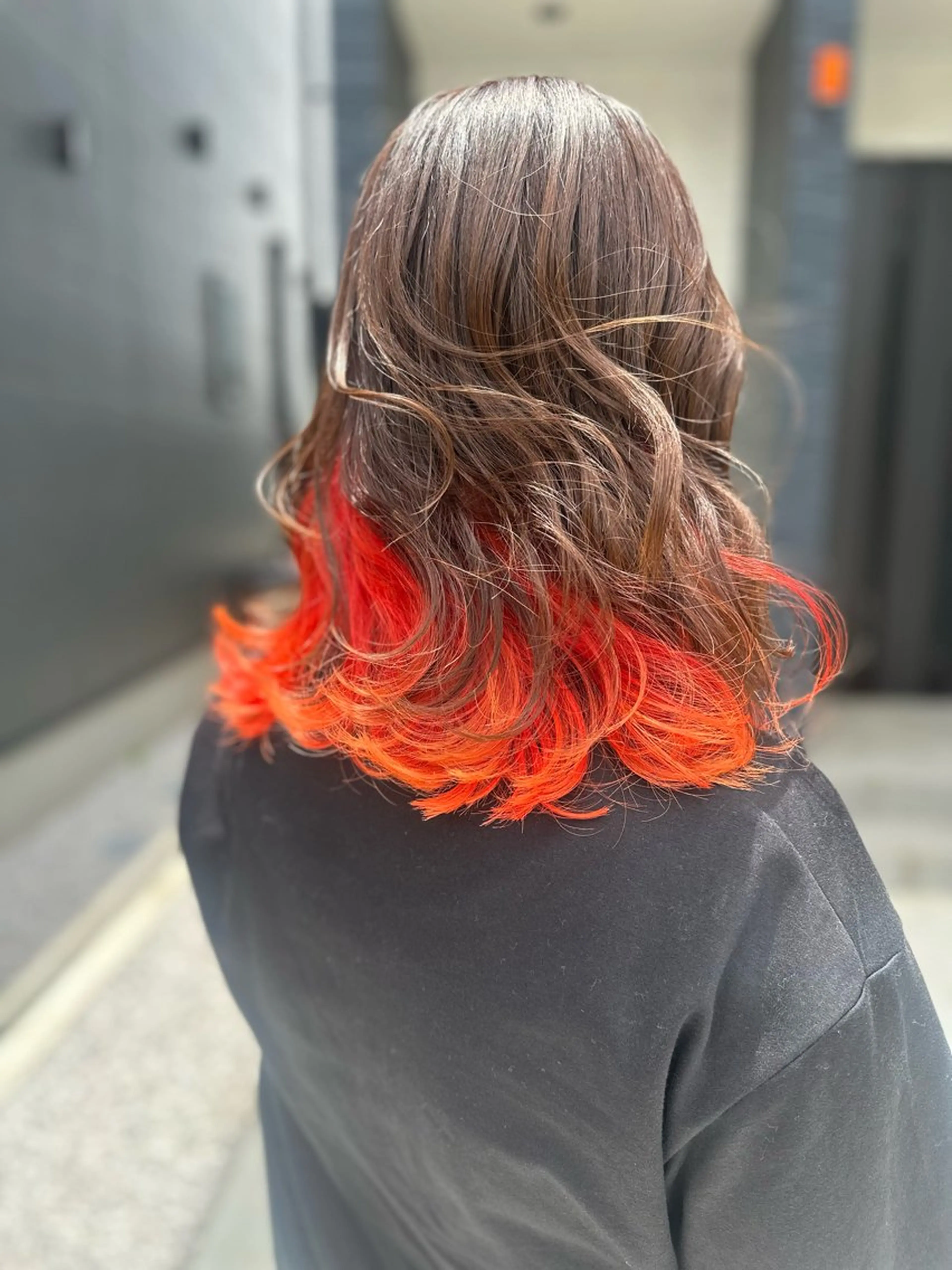 セミロング カラー カット ヘアカラー トリートメント K Harukaのヘアスタイル