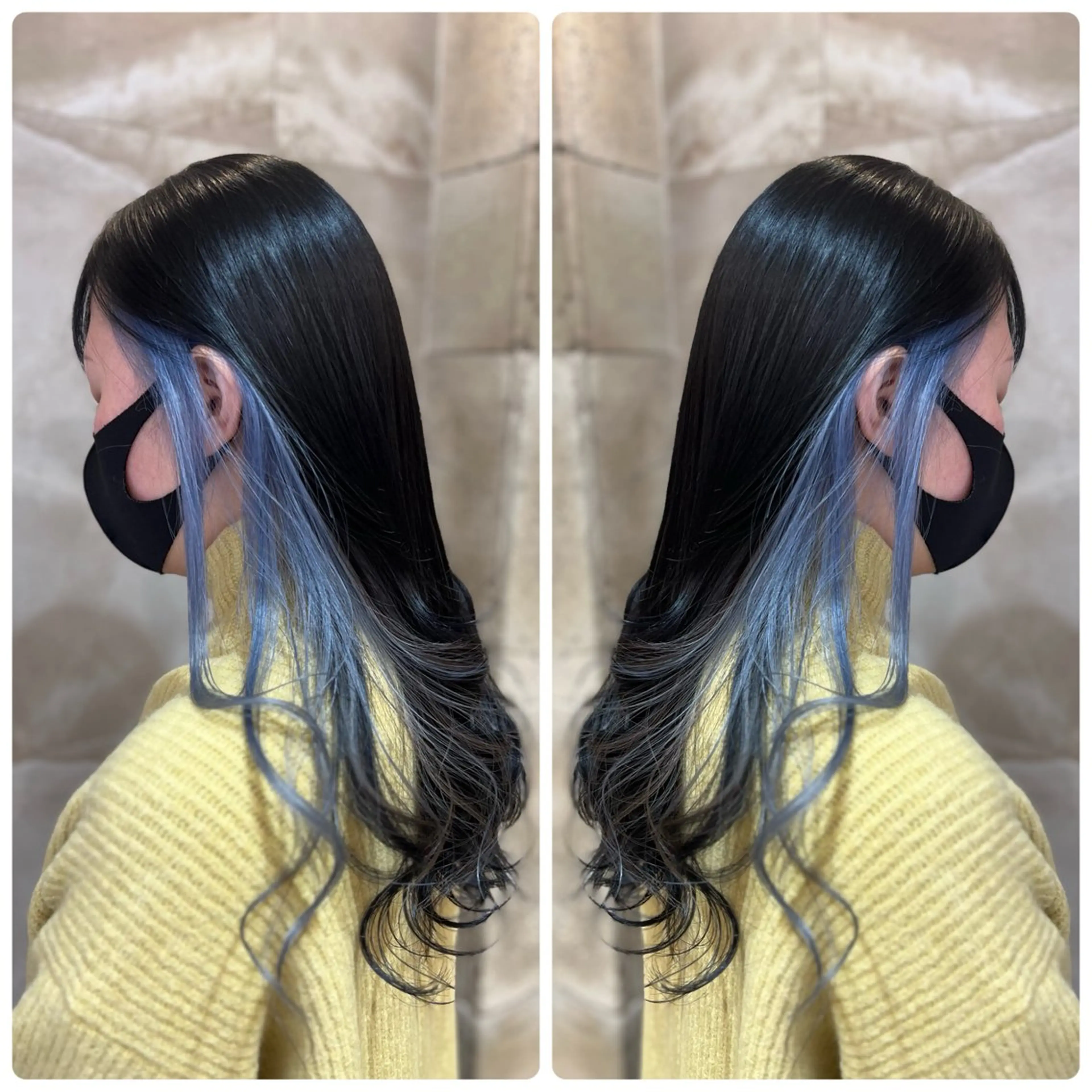 セミロング カラー アッシュ ブルーカラー ブルーアッシュ ヘアカラー トリートメント 小山内 龍一郎 店長のヘアスタイル