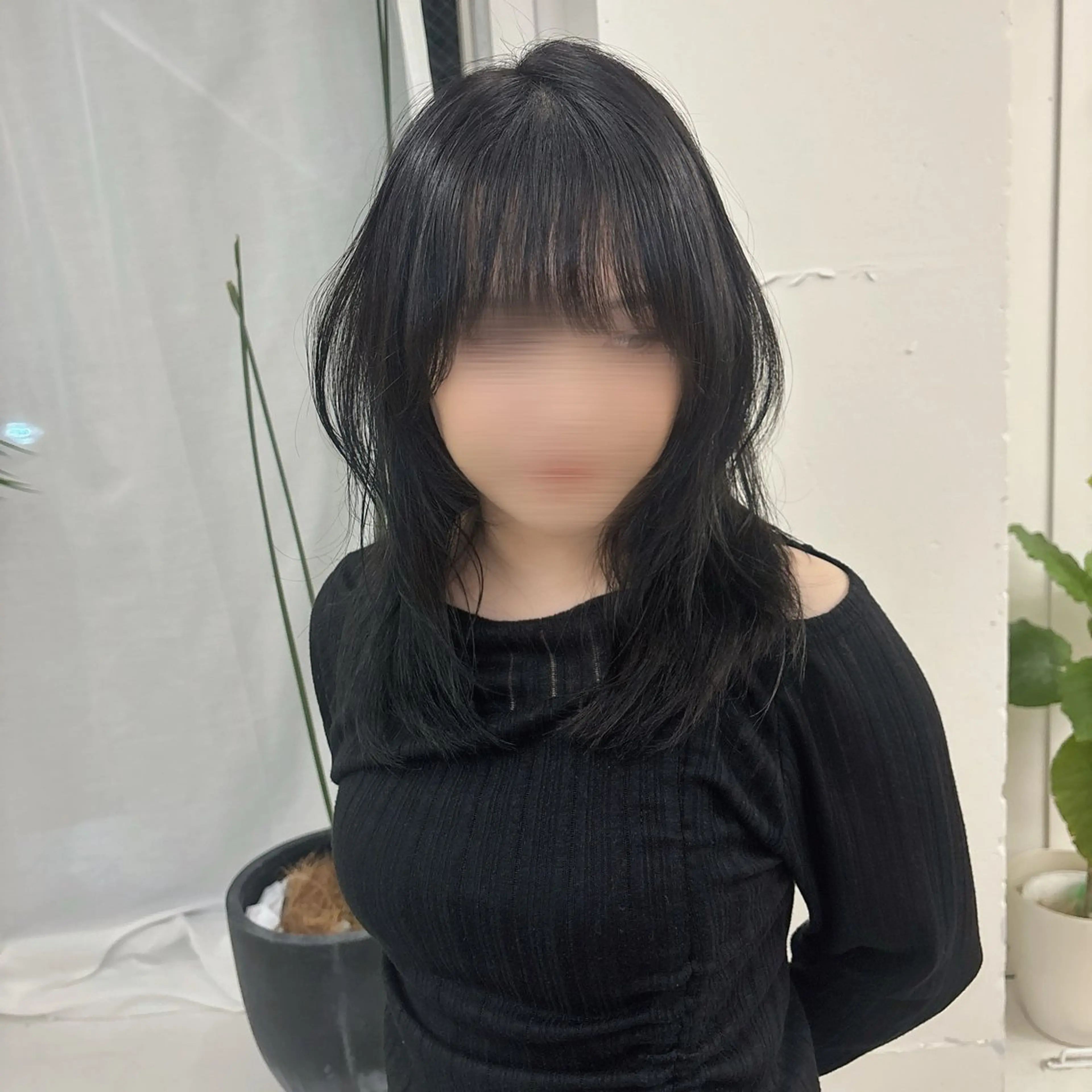 セミロング ハッシュカット 韓国風ヘア レイヤー/ショート 遠藤光輝のヘアスタイル