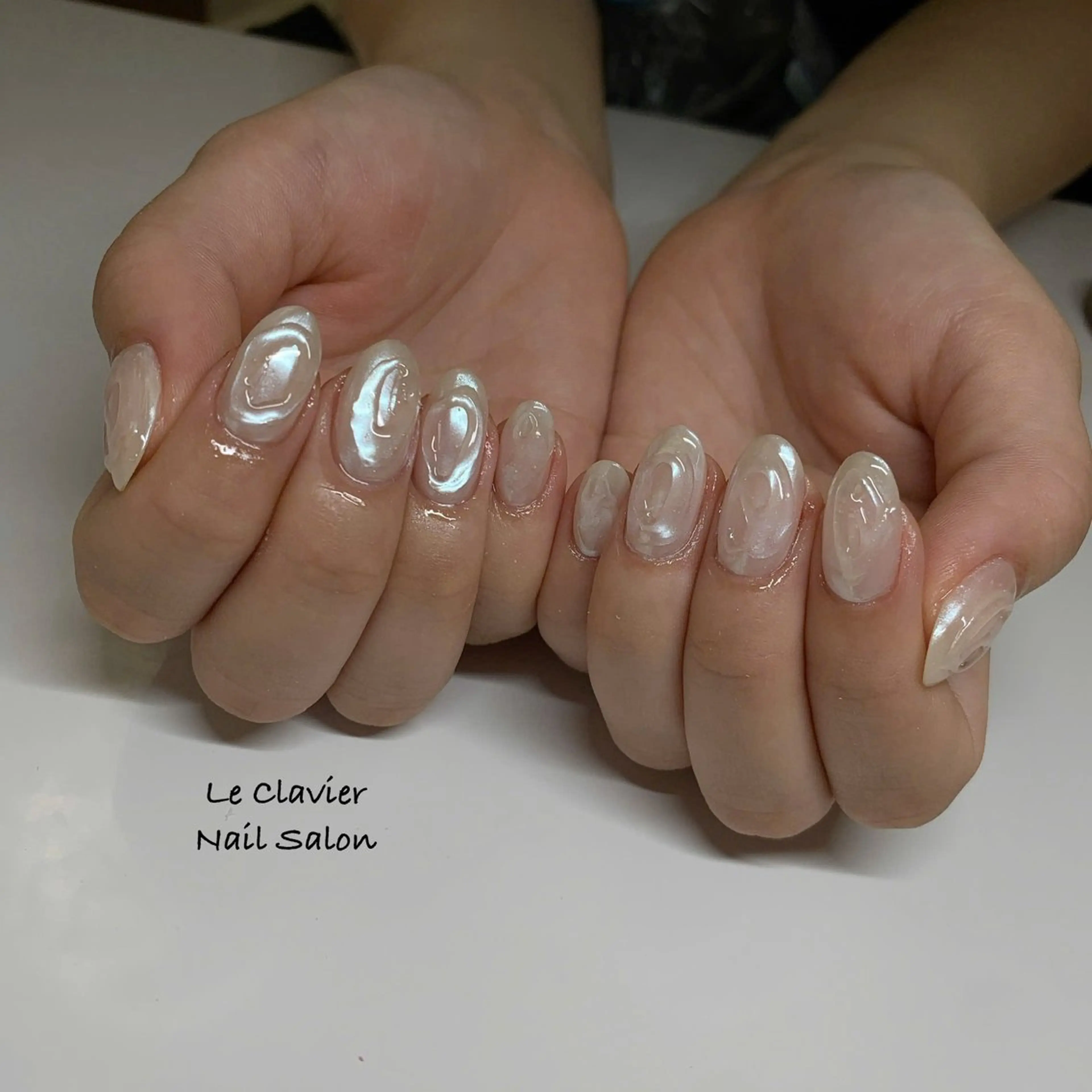 ネイル アートネイル オーロラネイル チークネイル 長さ出し フットネイル ハンドネイル ハンドケア Hazuki nailのネイルデザイン