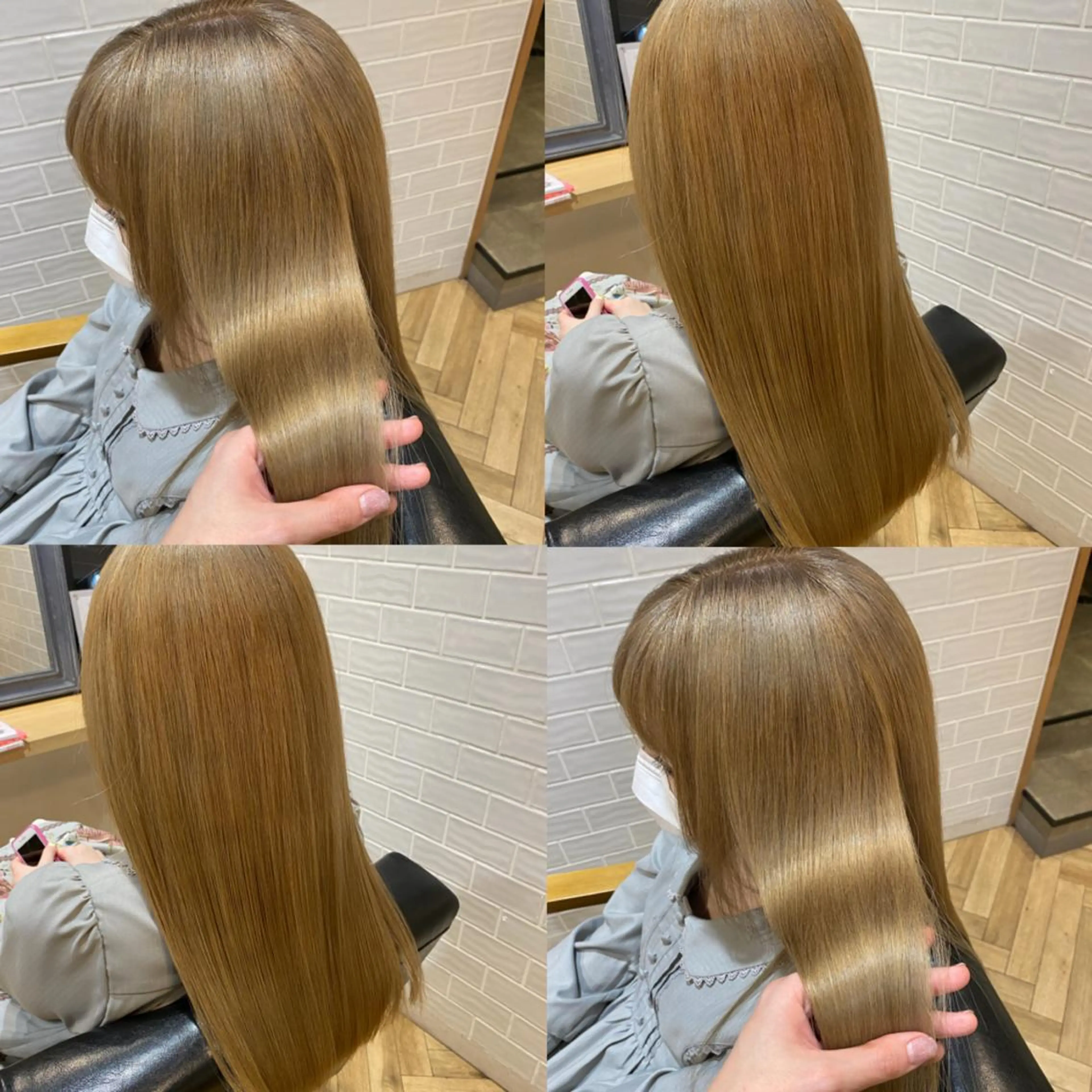 ロング カラー ブロンド 艶カラー/韓国顔周り 🎀mamiのヘアスタイル