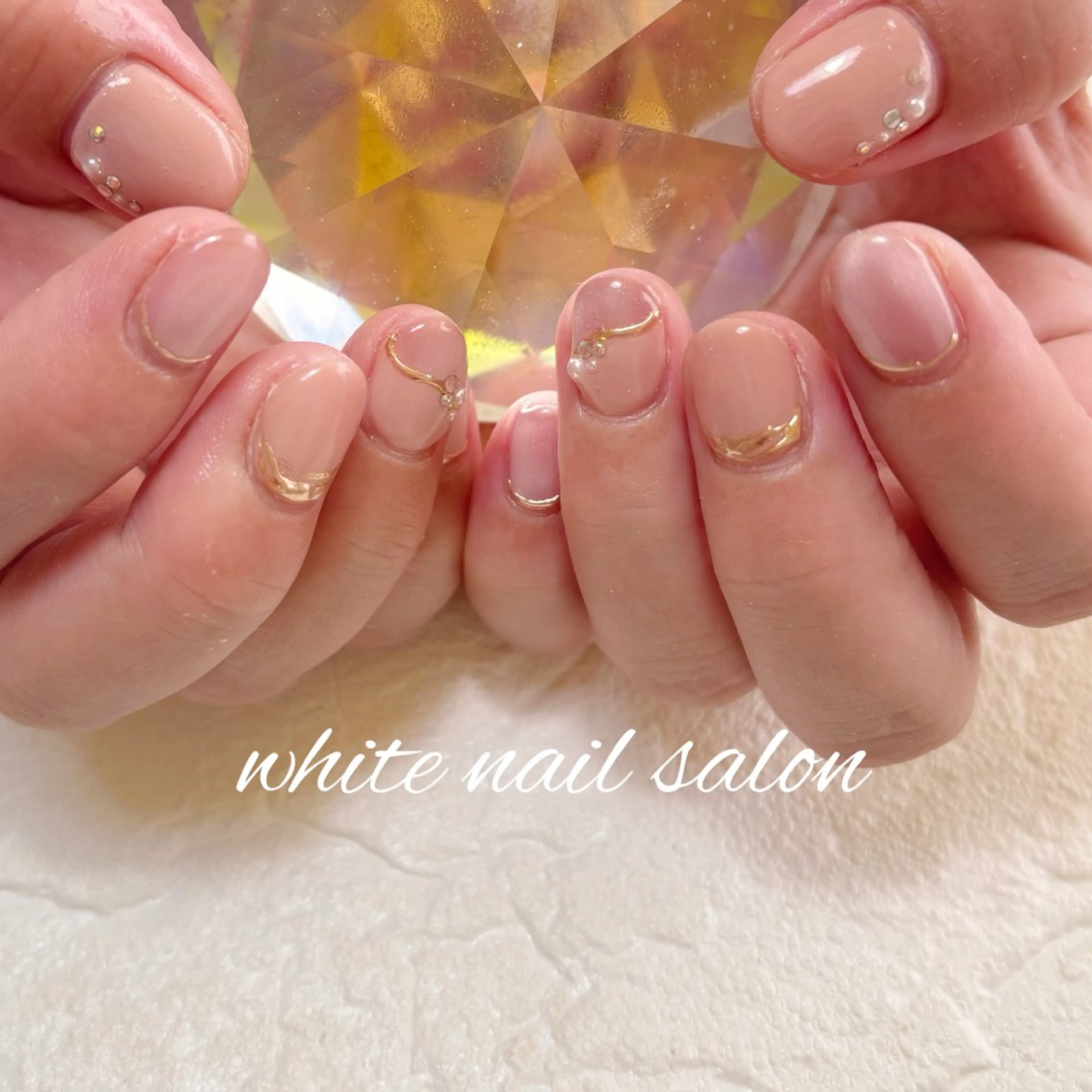 ネイル フットネイル ラメ(グリッター) ハンドネイル white nail salonのネイルデザイン
