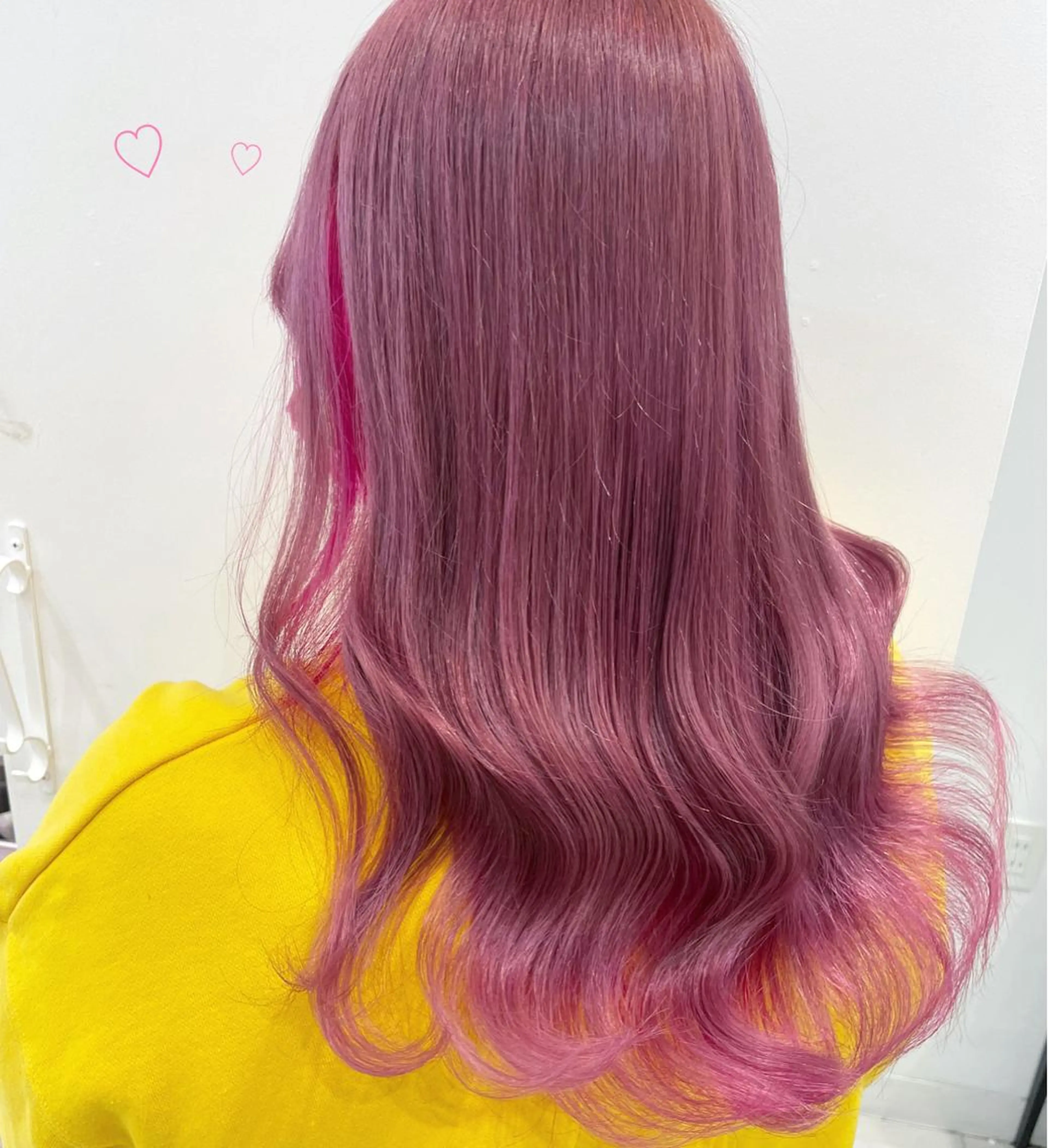 セミロング カラー ベージュカラー ピンクカラー ピンクベージュ EMANON新宿東口所属・新宿駅近♡個室 ♡関口三都季🌜のヘアスタイル