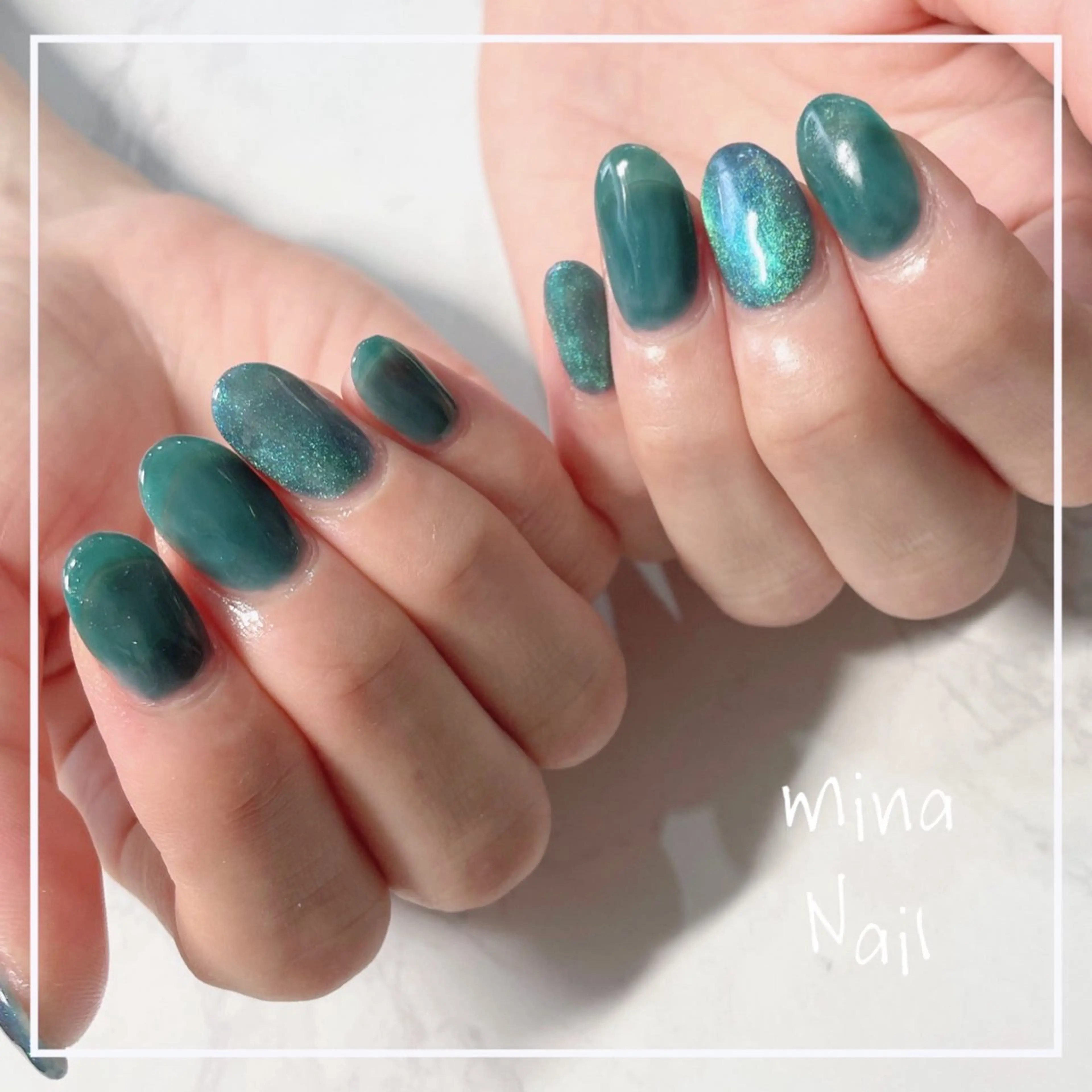 ネイル クリアネイル マグネットネイル mina Nailのネイルデザイン