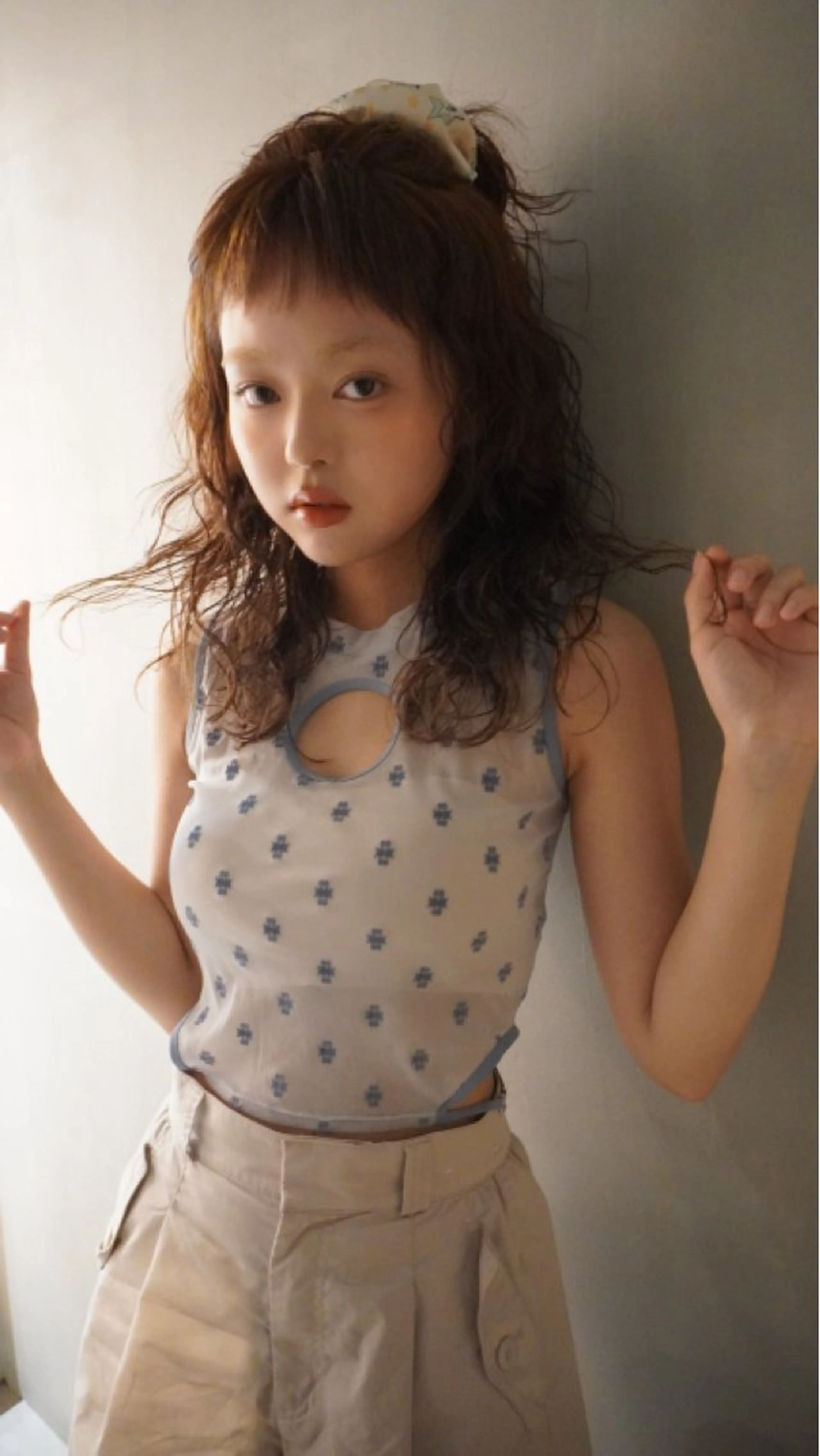 セミロング カラー パーマ hinata/ ハイトーンカラー🪽のヘアスタイル