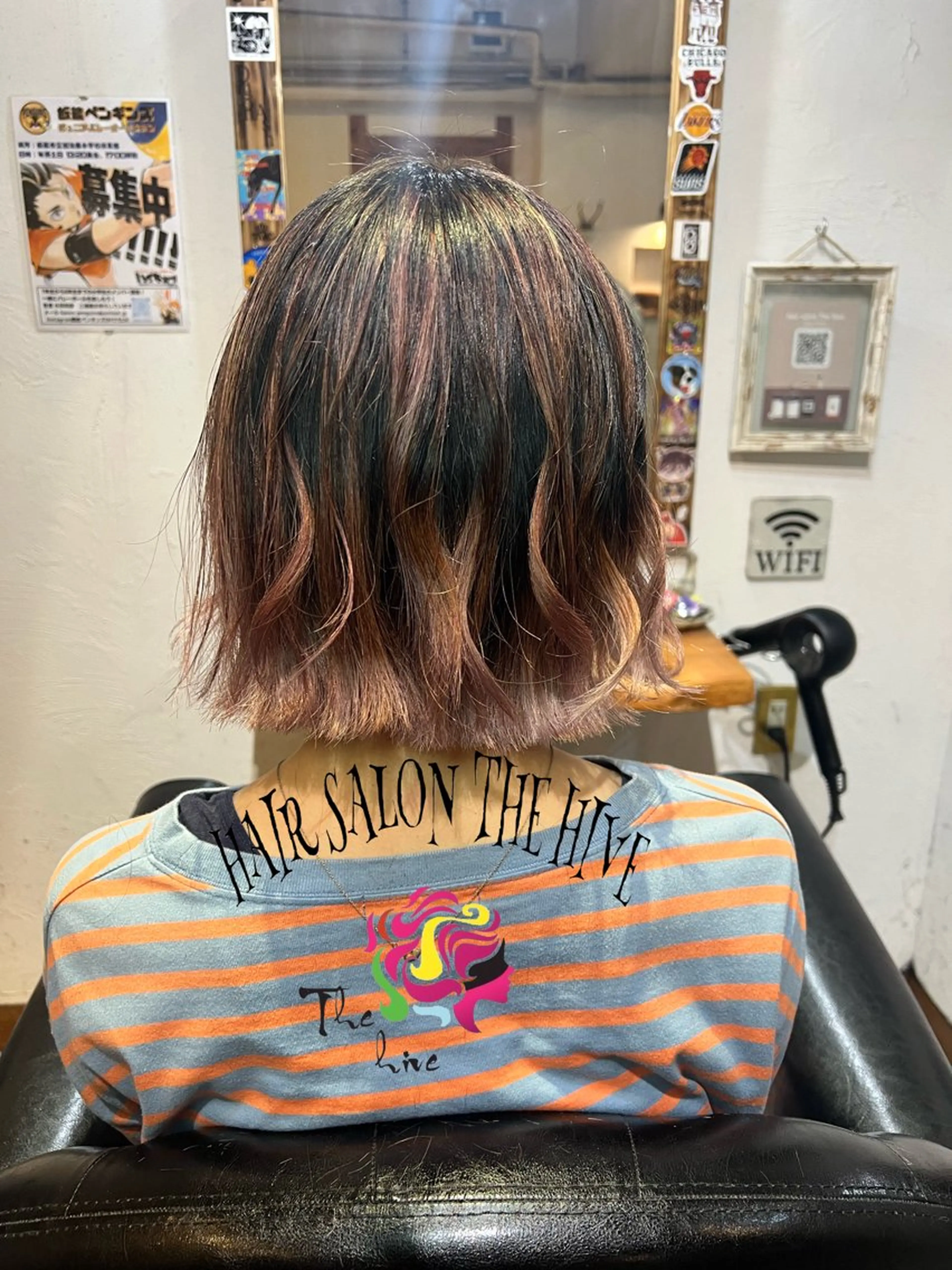 ミディアム カラー カット ヘアカラー Hair salon The hiveのヘアスタイル