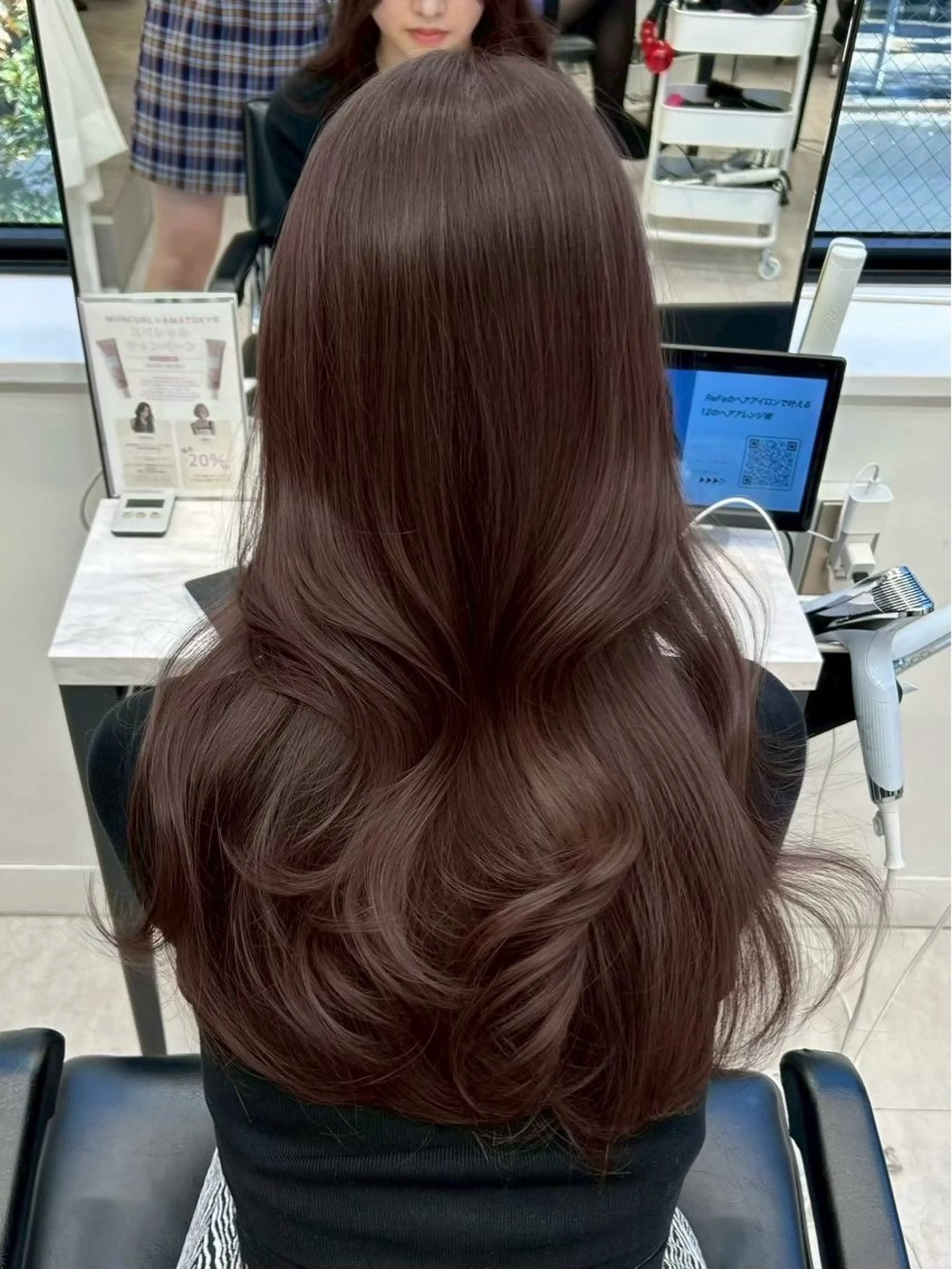 ロング カラー 透明感カラー 顔まわりレイヤー 顔周りカット ハッシュカット 髪質改善 ヘアカラー ⠀韓国スタイル/ ami🇰🇷🤍のヘアスタイル