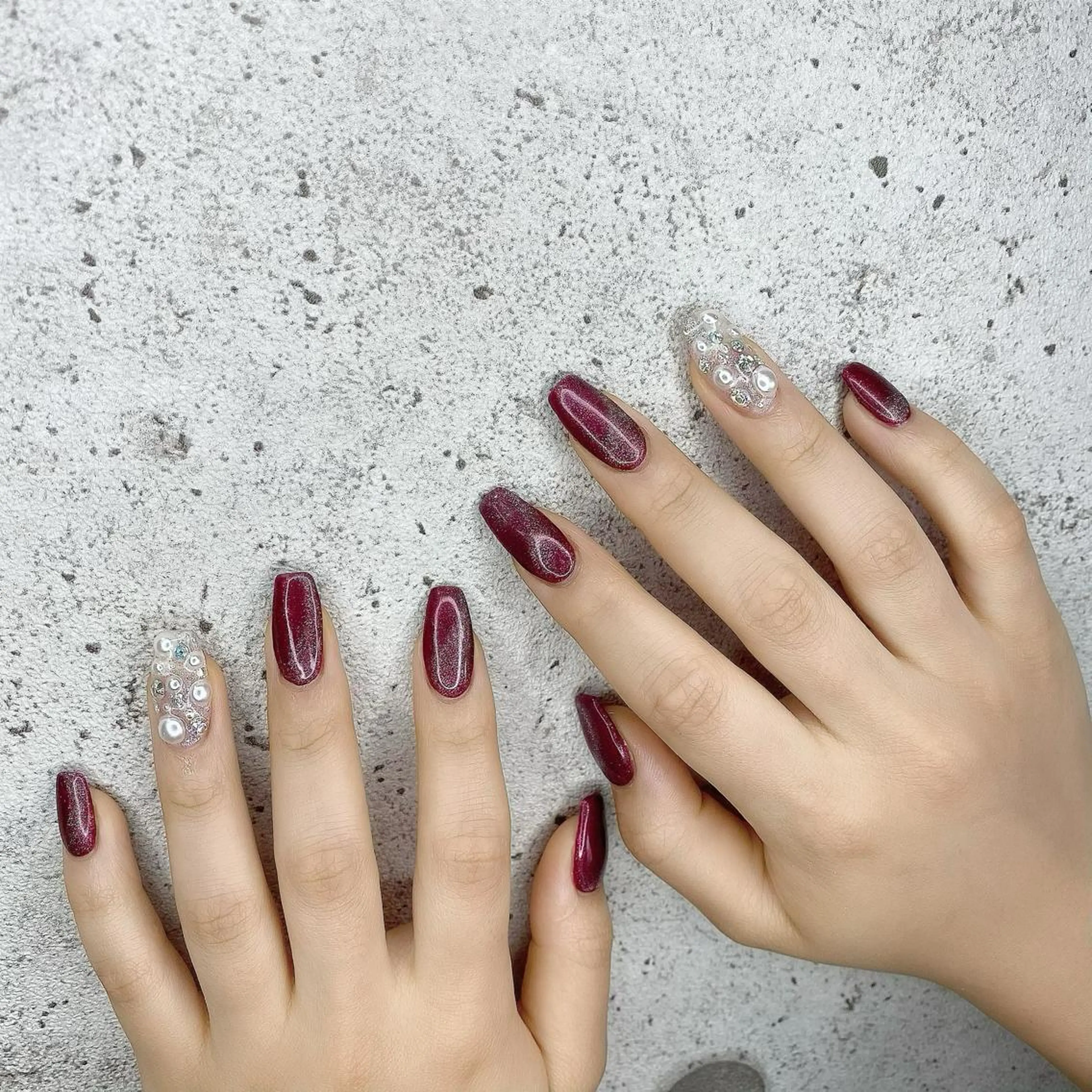 ロング カラー パーマ ヘアアレンジ メンズ キッズ ネイル マツエク・マツパ ジェルネイル パラジェル Salon Ｋのネイルデザイン