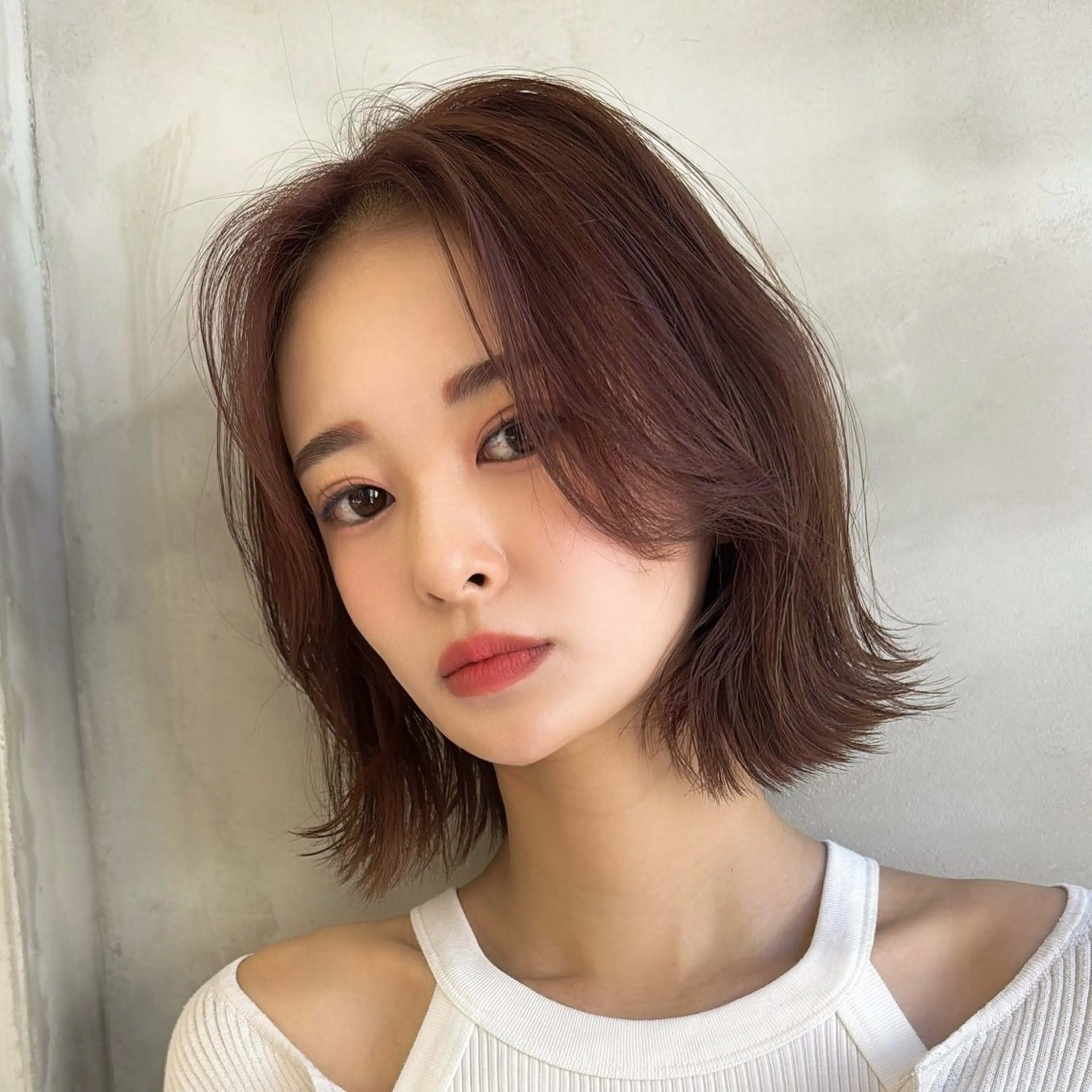 ミディアム カラー カット ヘアカラー トリートメント Lond luce心斎橋所属・🍀小川大輔🍀 ボブ/ブリーチ🥇のヘアスタイル