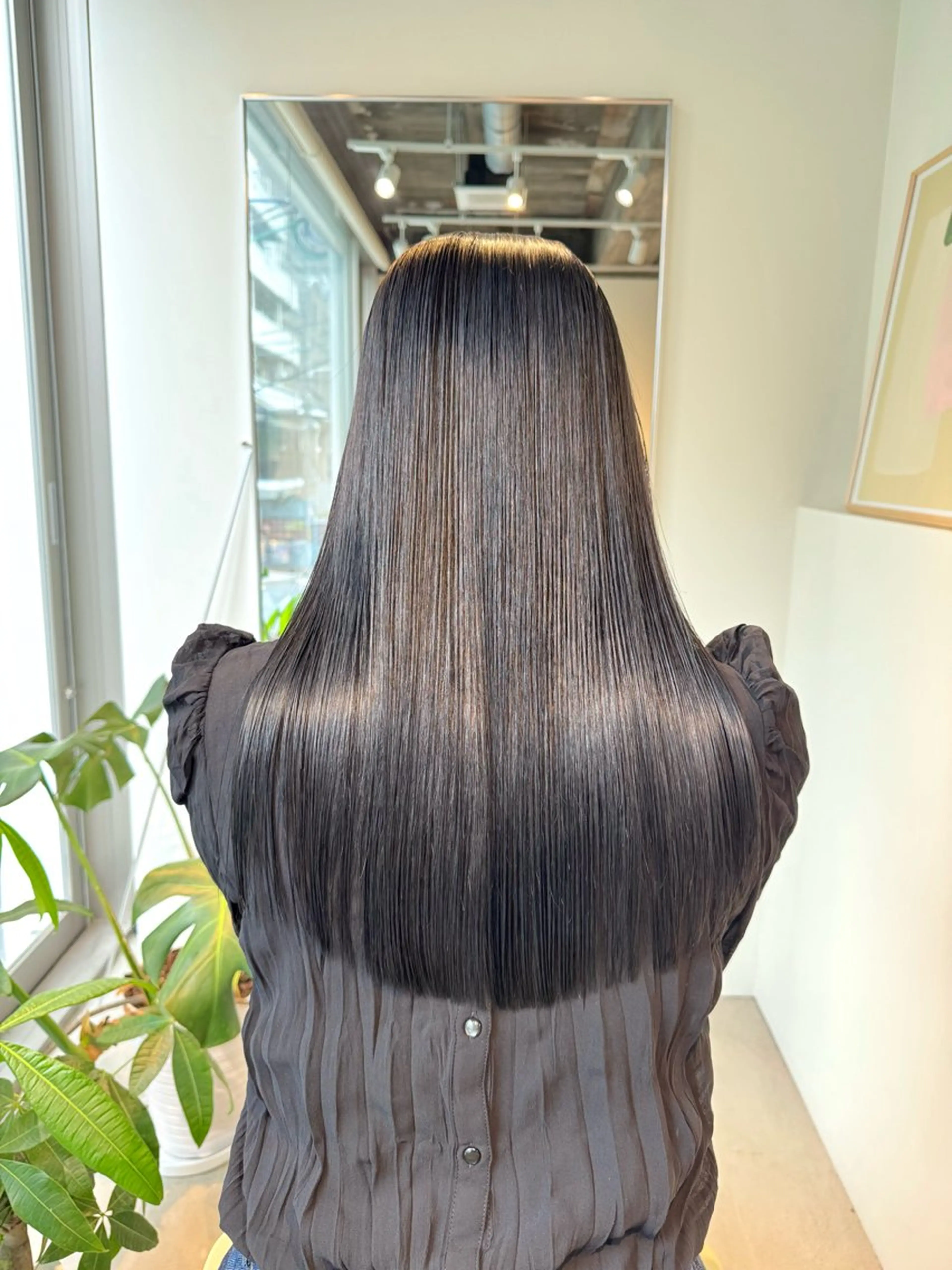 ロング カラー 切りっぱなしボブ ショートボブ アッシュ ベージュカラー グレージュ 髪質改善スペシャリス ト長尾勇弥/梅田中津のヘアスタイル