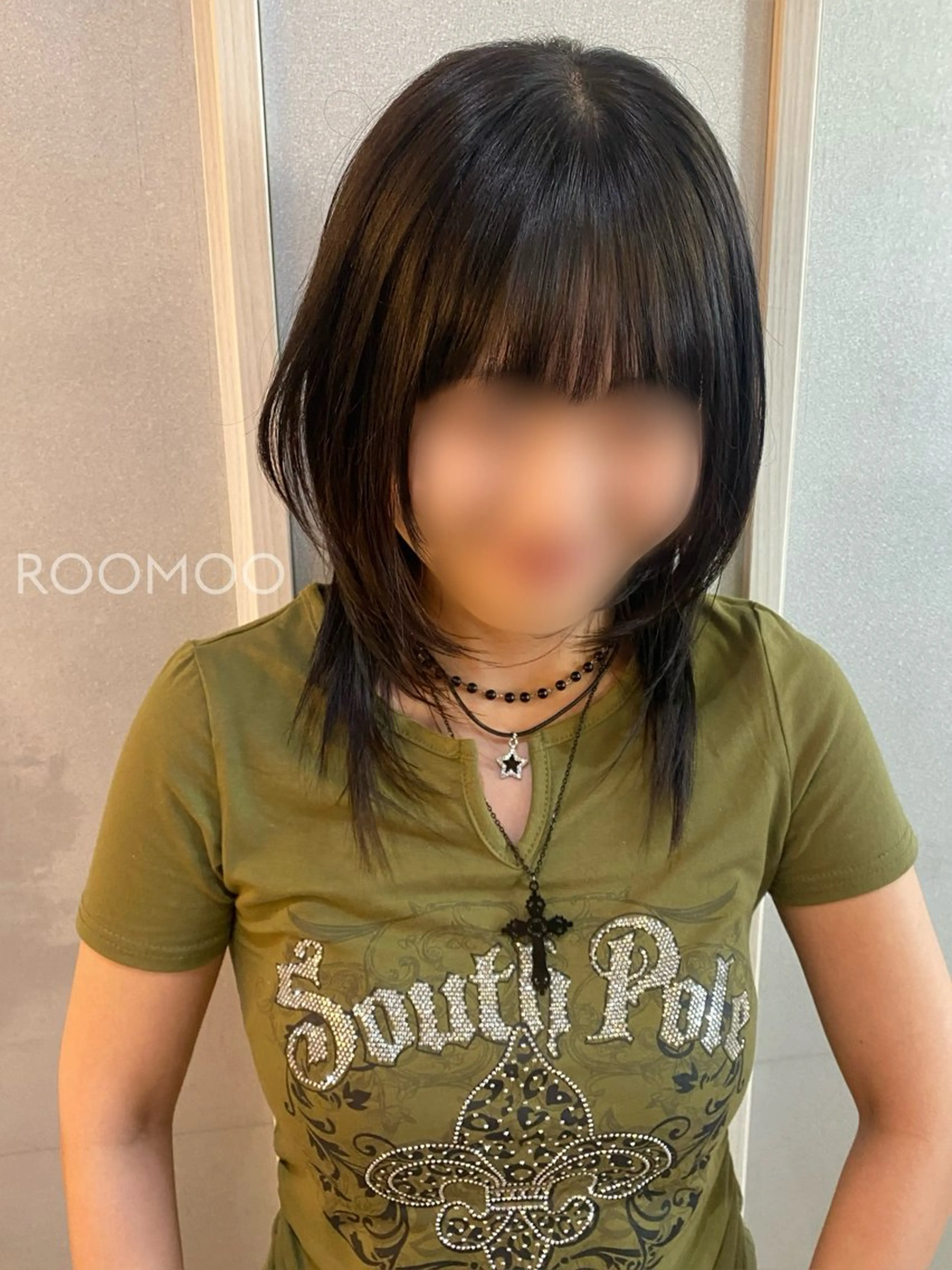 ミディアム ハッシュカット 韓国リアルハッシュ レイヤーカットのヘアスタイル