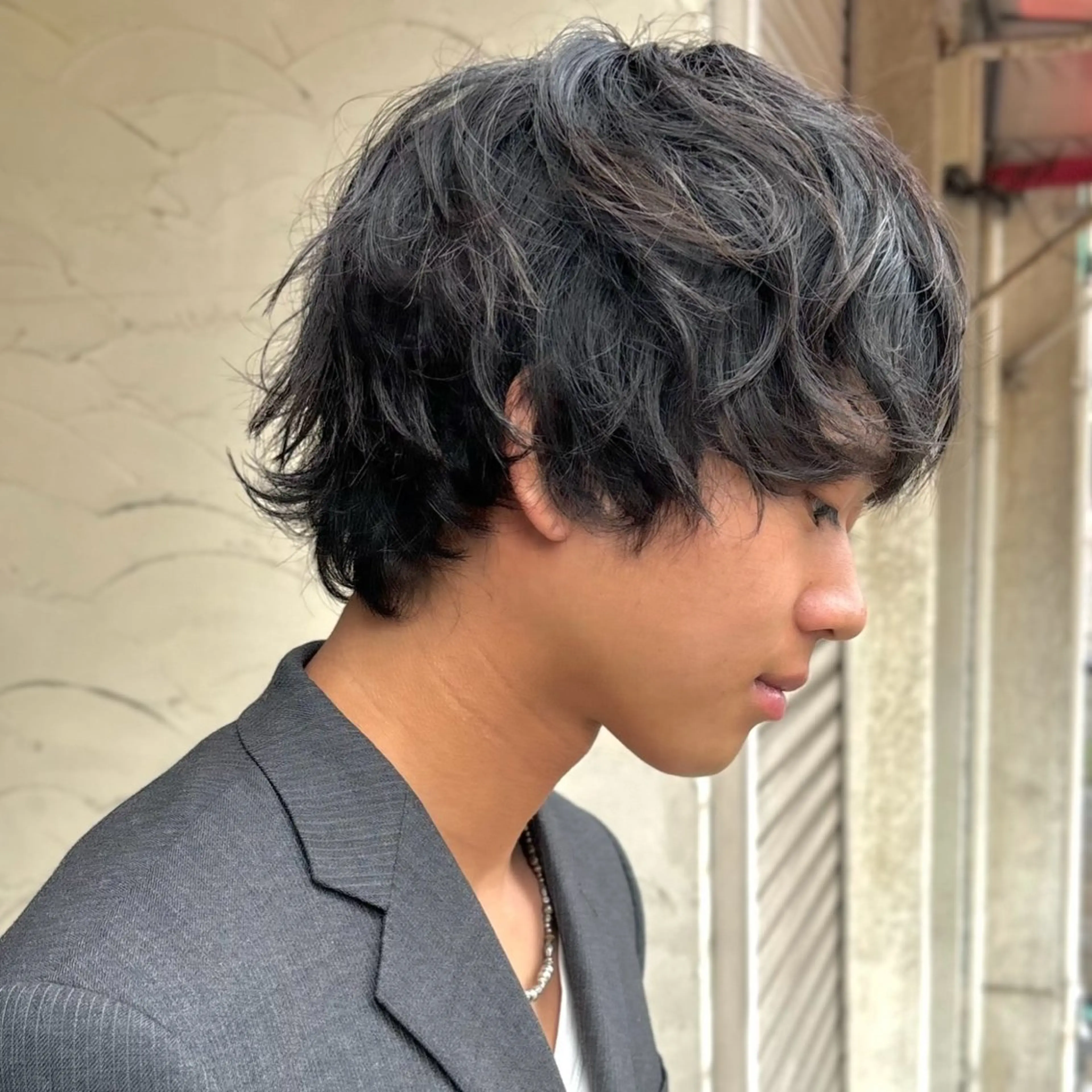 ミディアム メンズ マッシュウルフ マッシュ メンズウルフカット ウルフカット カット 【メンズ専門 】村斎 伶次のヘアスタイル