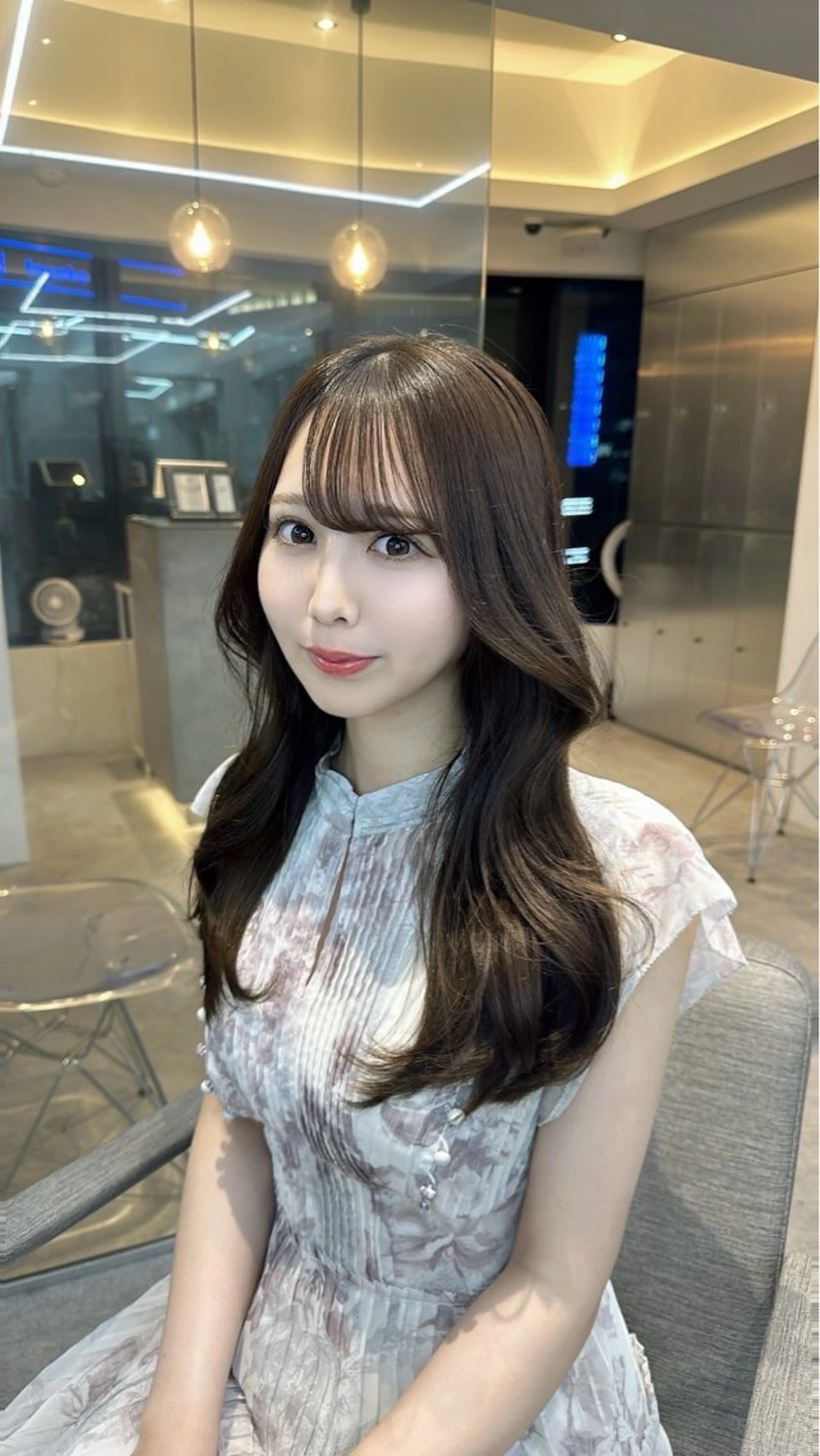 ロング カラー ピンクカラー 韓国レイヤー/艶髪/ manami🥣のヘアスタイル