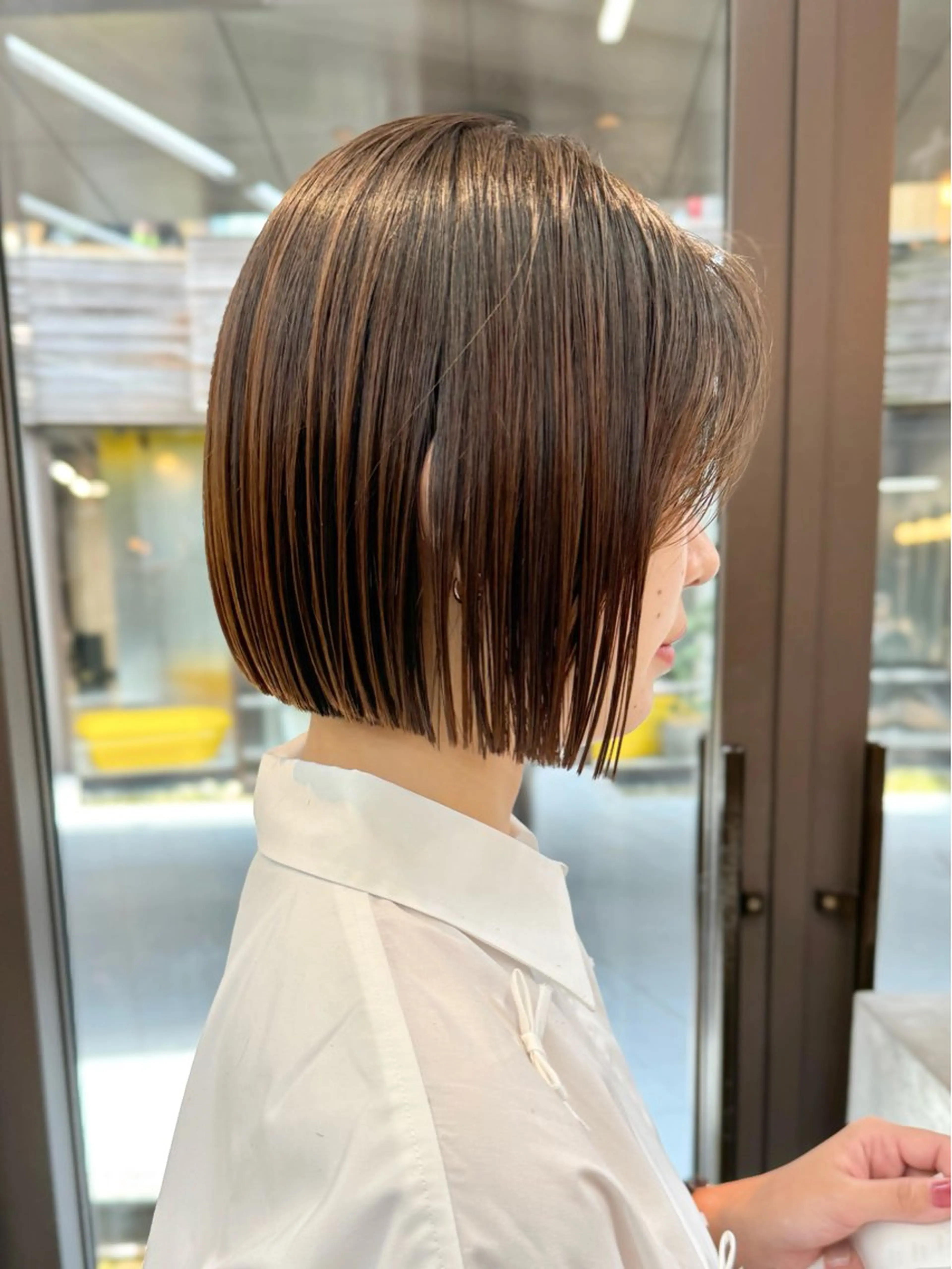 ショート パーマ ボブ 縮毛矯正 カット 縮毛矯正 トリートメント mee.表参道所属・ボブ/ショート /パーマ/shinのヘアスタイル