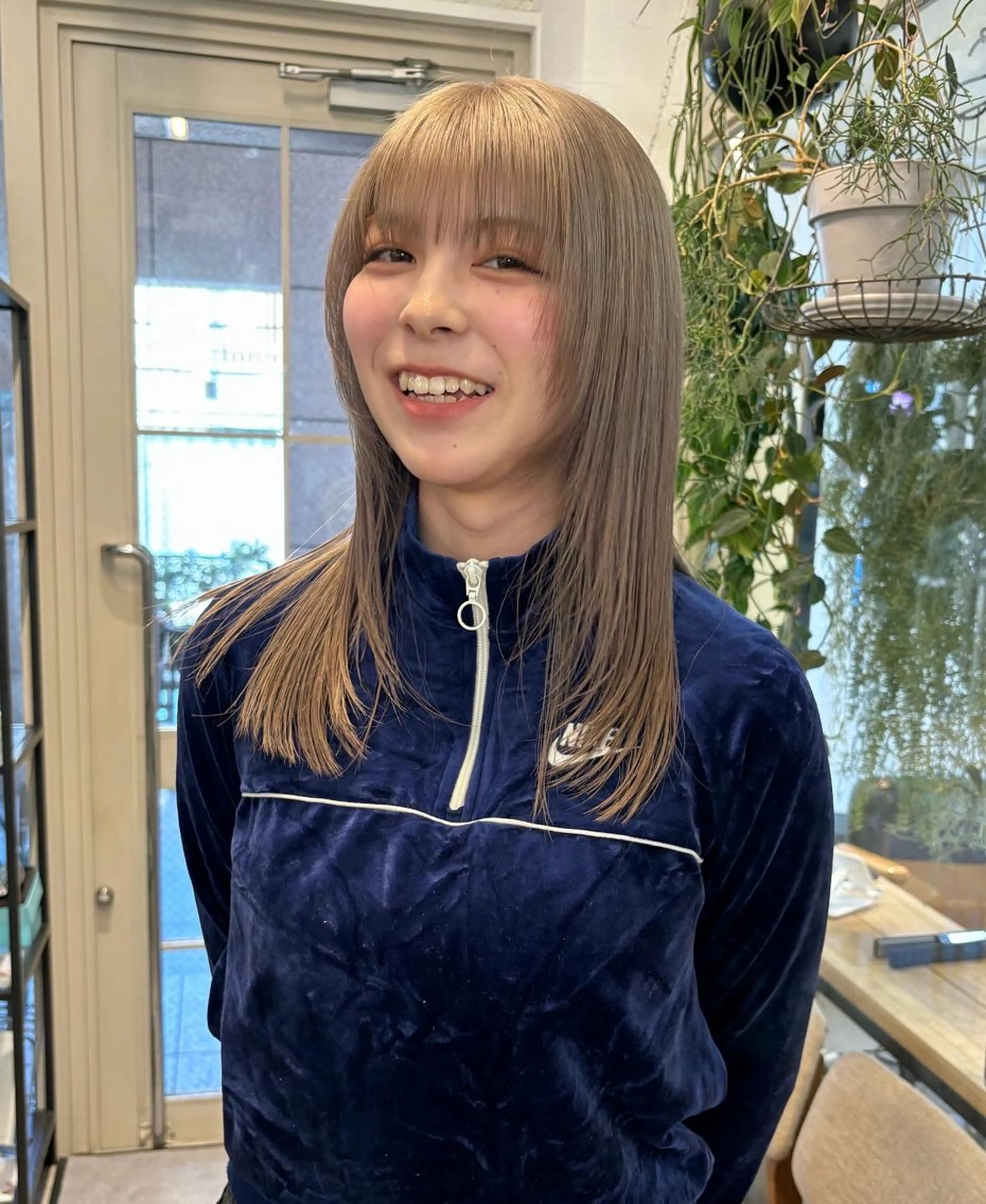 ミディアム カラー カット ヘアカラー トリートメント オリーブ/縮毛♡ Natsuno🩰のヘアスタイル