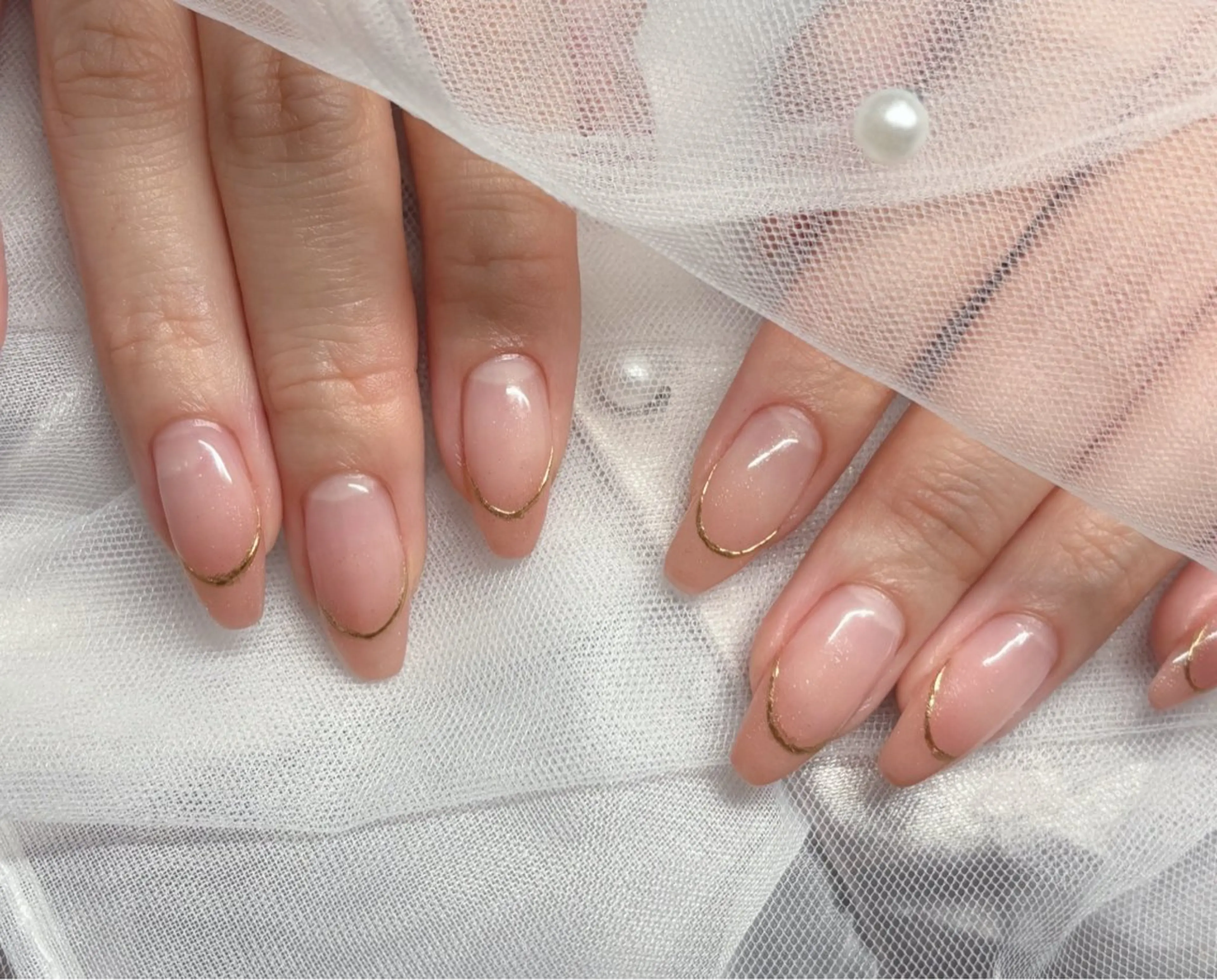 ネイル フレンチネイル グラデーション ミラーネイル ハンドネイル 認定講師／歴20年 パラジェル　Growのネイルデザイン