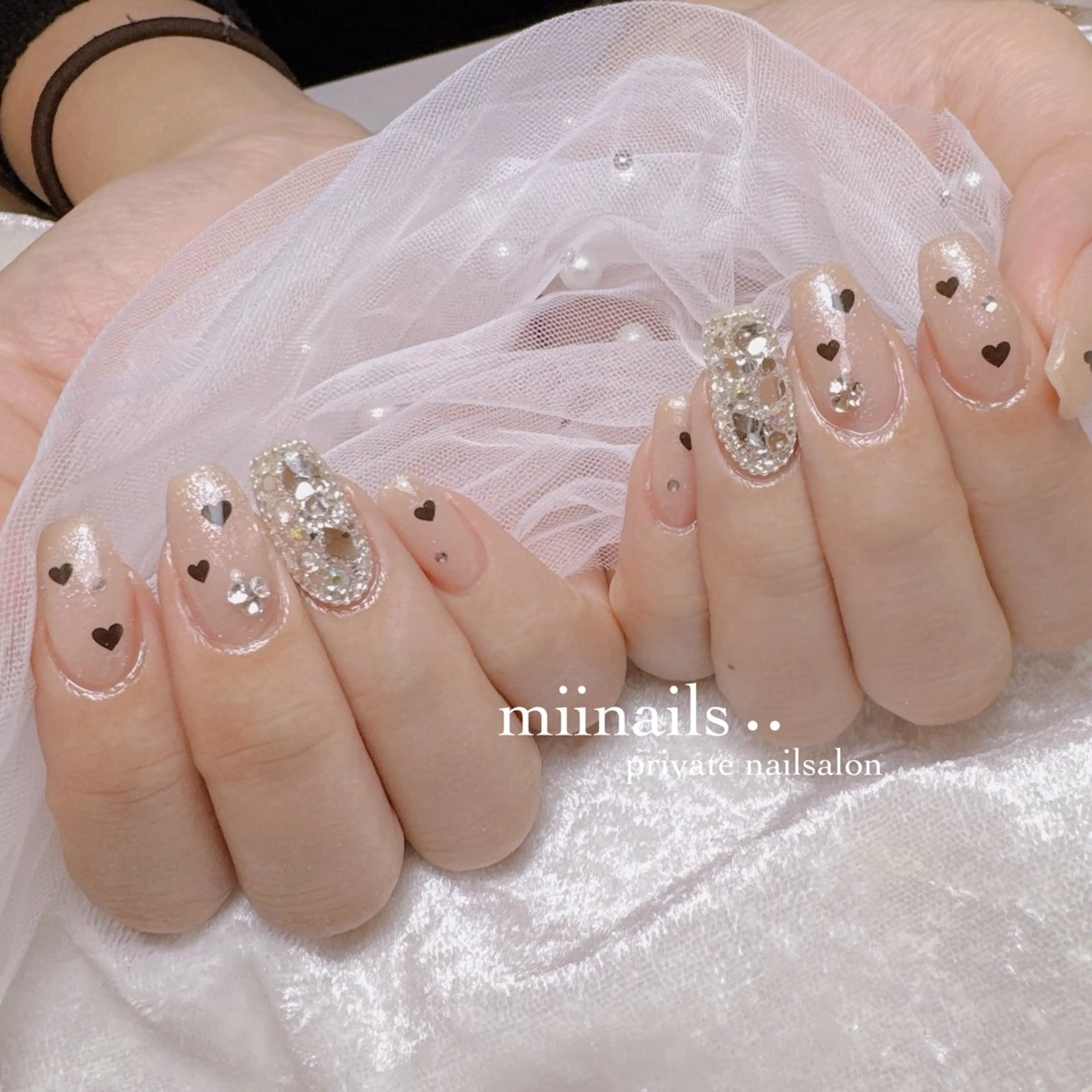ネイル 韓国ネイル マグネットネイル ワンホンネイル ハンドネイル nailsalon miinailsのネイルデザイン