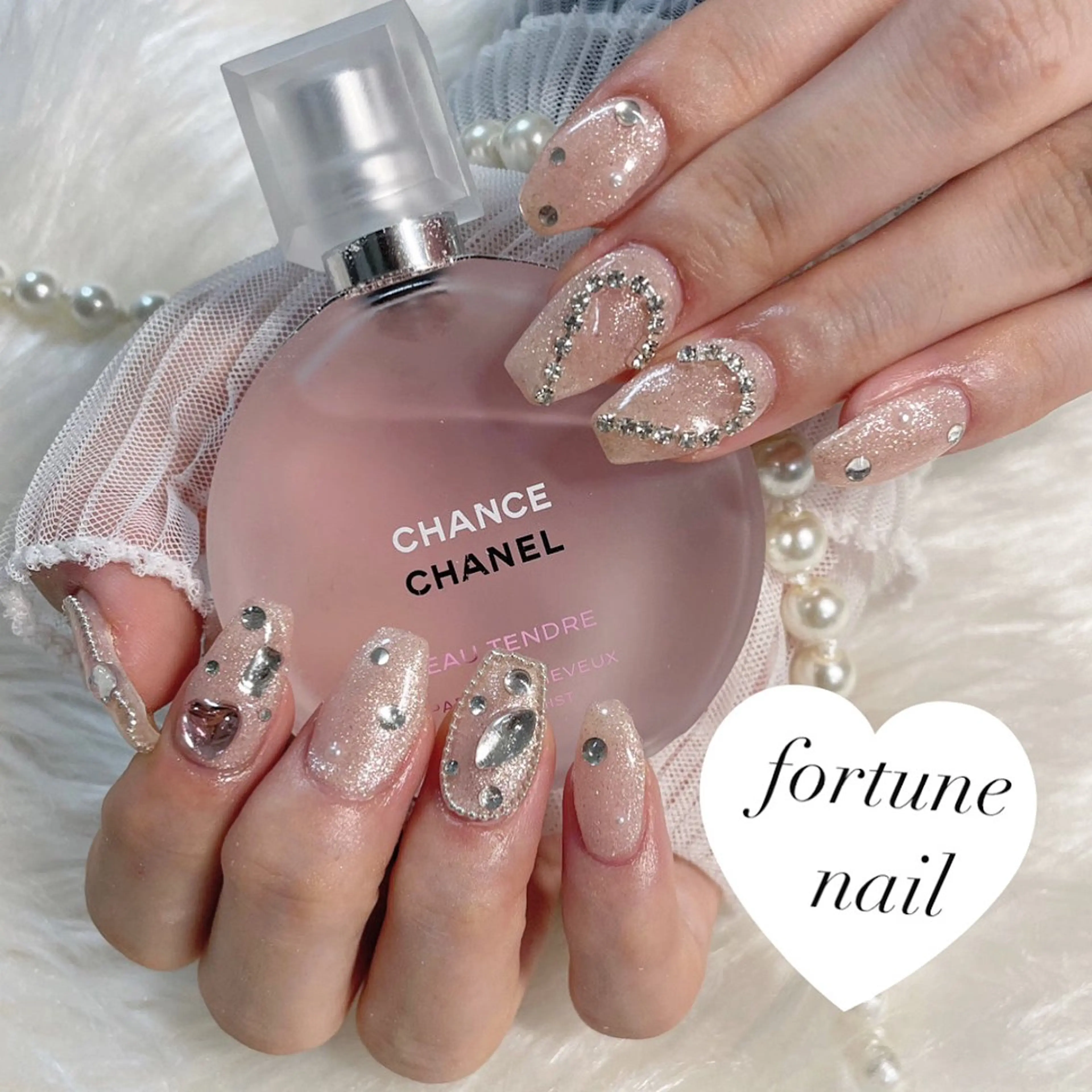 ネイル ガーリー ハート ピンク ハンドネイル ☆saori ☆のネイルデザイン