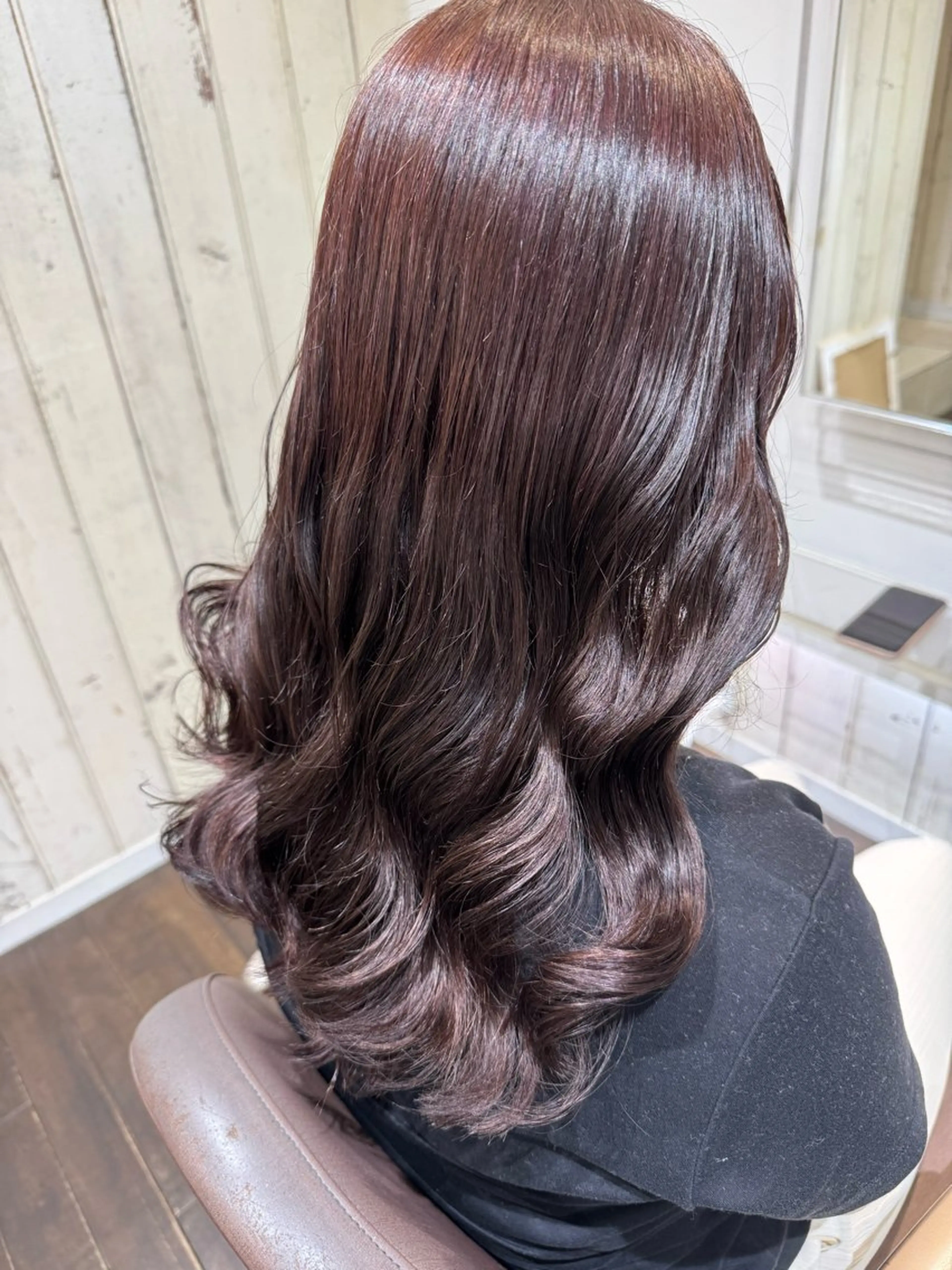 ロング パーマ カット パーマ GO TODAY シェアサロン 銀座Arc店所属・デジタルパーマ🫧 韓国風ヘア🫧サクラのヘアスタイル