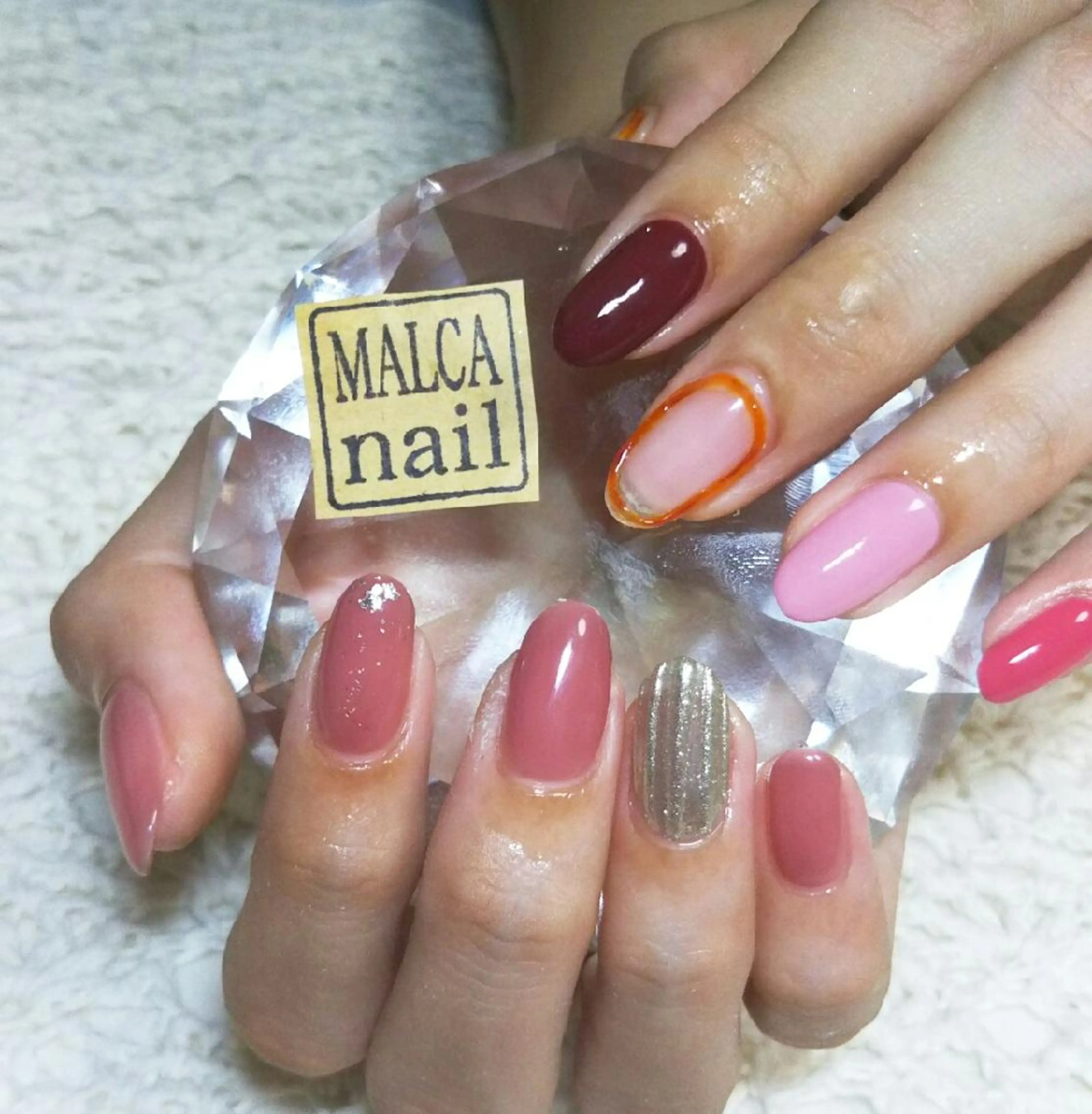 セミロング ヘアアレンジ パーマ ネイル キッズ マツエク・マツパ MALCAnail(マルカネイル)所属・荒木 莉奈のネイルデザイン