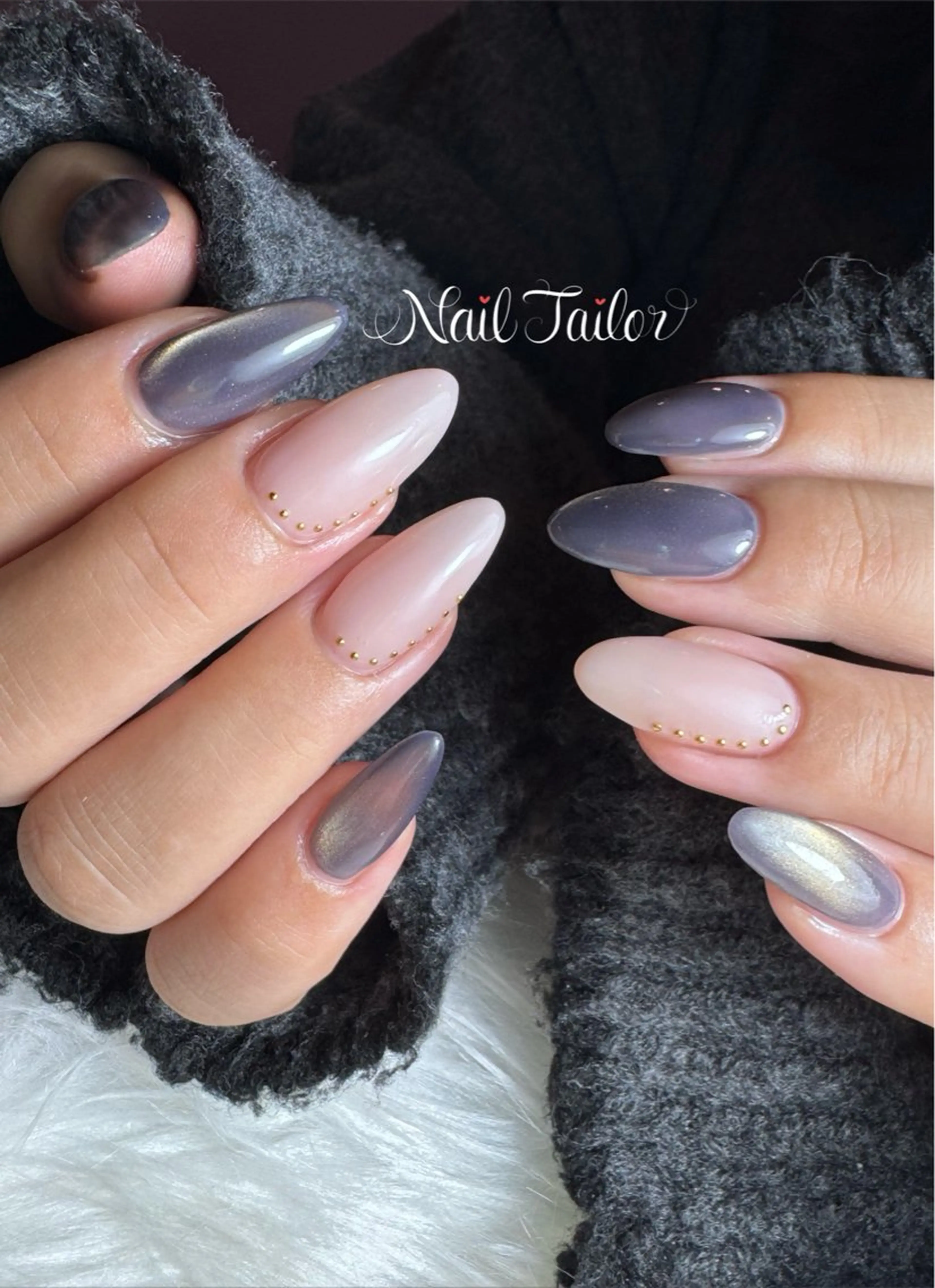 ネイル マグネットネイル ピンク ハンドネイル 〜Nail Tailor〜　ネイルテイラー所属・NailTailor ネイルテイラーのネイルデザイン