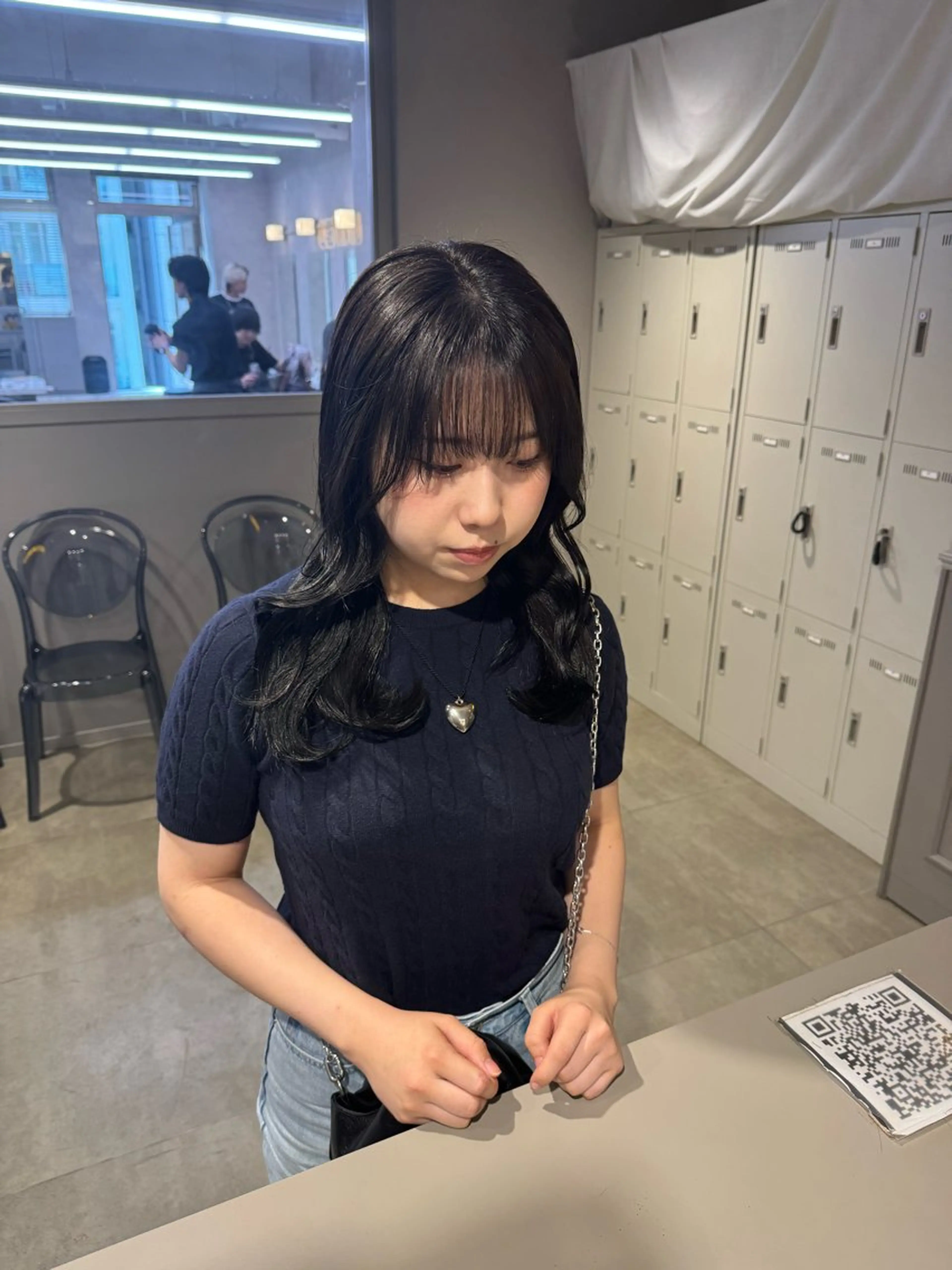 ミディアム カラー ヘアアレンジ レイヤーカット ヘアカラー トリートメント ヘッドスパ ヘアセット 顔まわりカット の達人のヘアスタイル