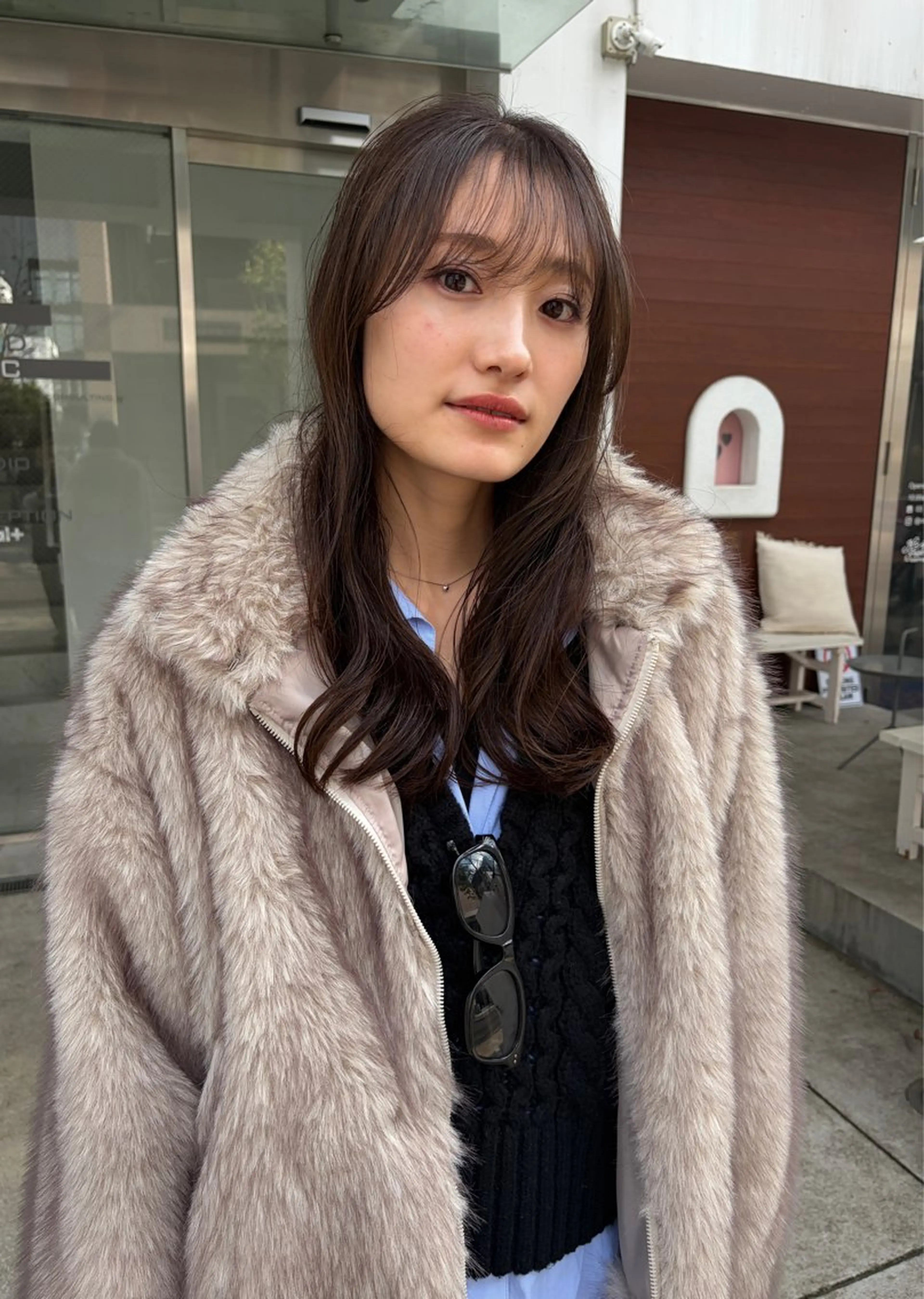 セミロング カラー オリーブカラー カット ヘアカラー トリートメント 赤み消しカラー/ オリーブ/トモキのヘアスタイル