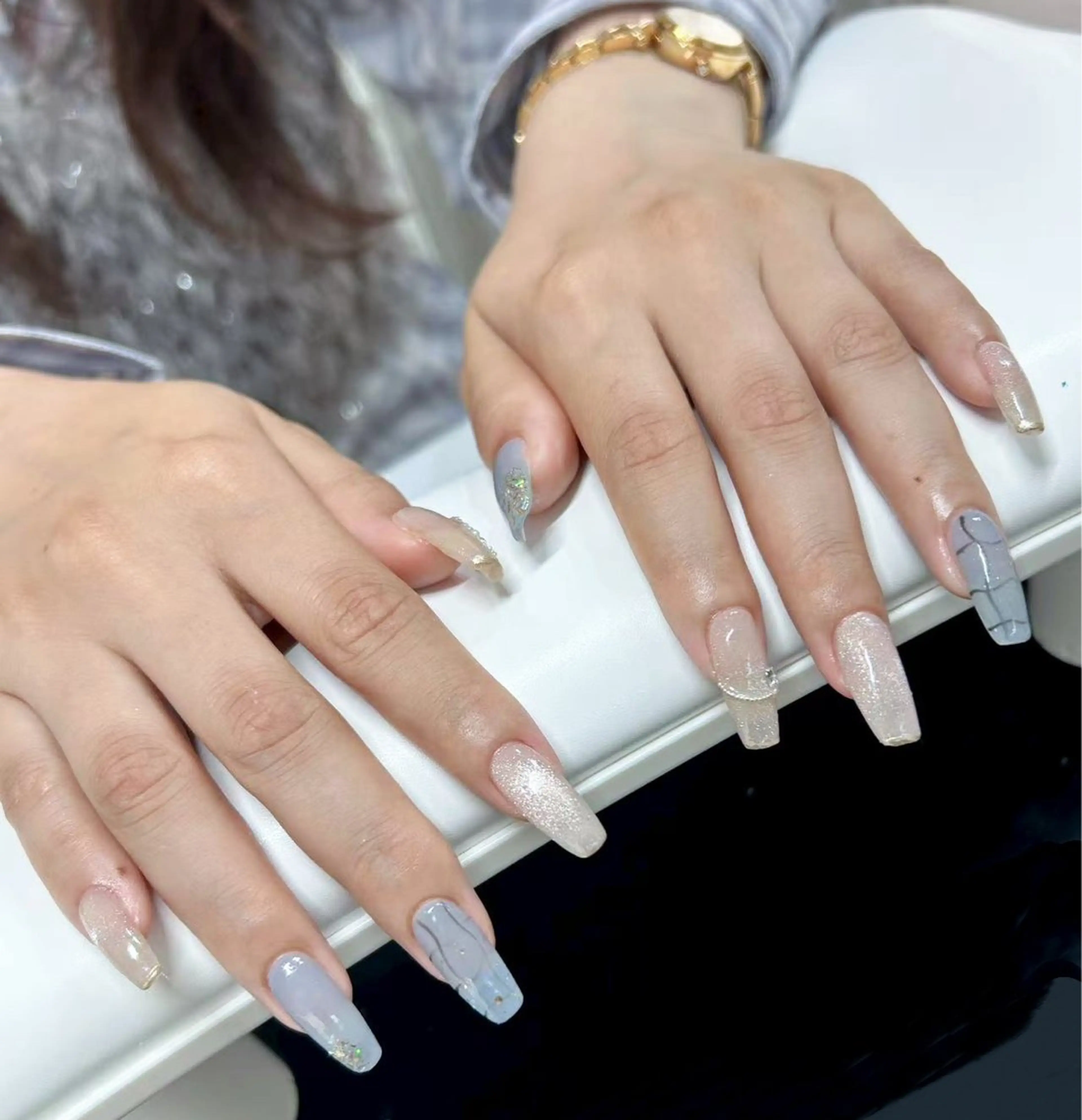 ネイル スカルプネイル シンプルネイル Lunailsalon所属・Lu nailsalonのネイルデザイン