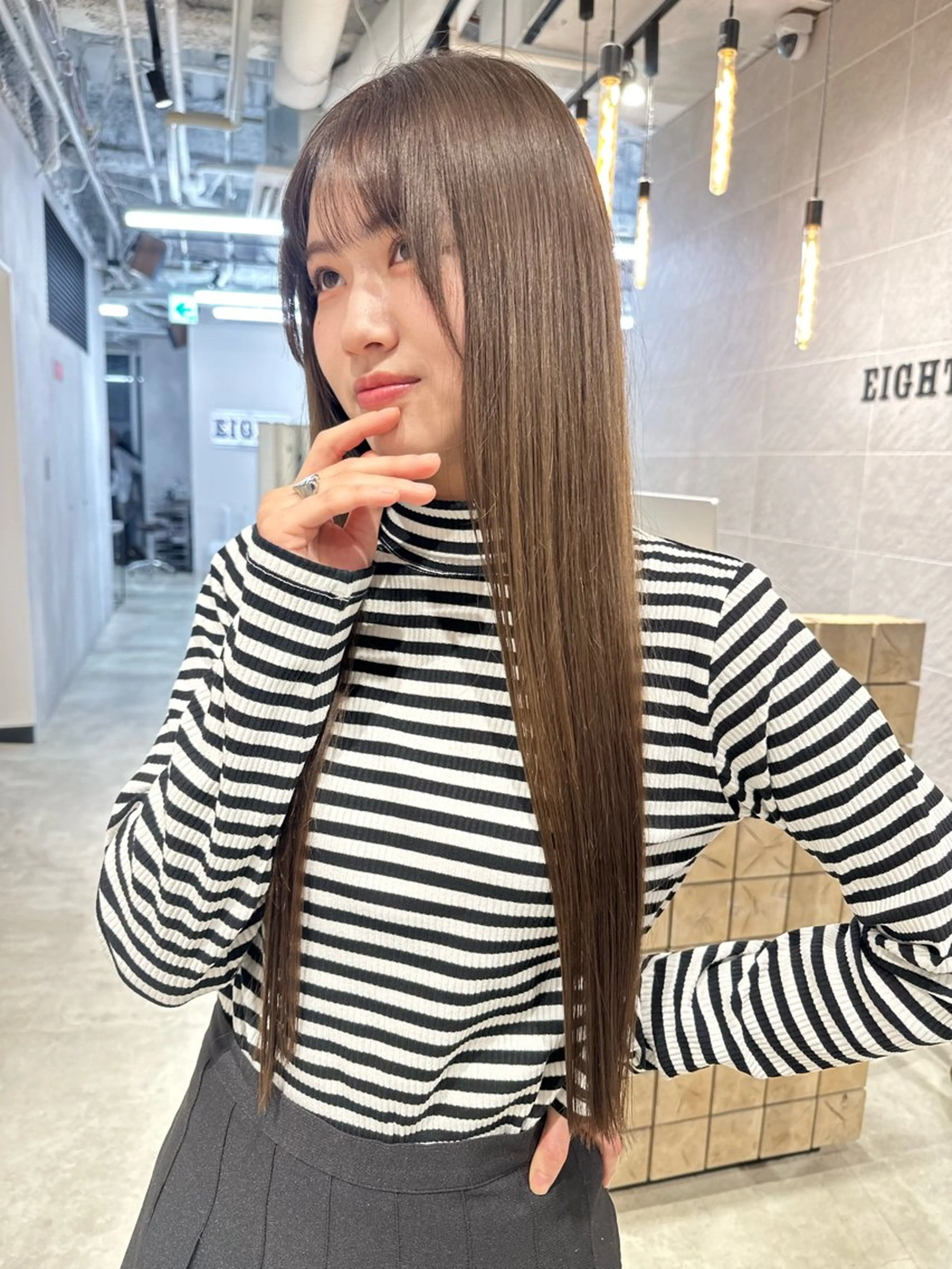 ロング カラー カット ヘアカラー トリートメント ベージュ🧸🤎/ブ リーチ/あかね🕊️のヘアスタイル