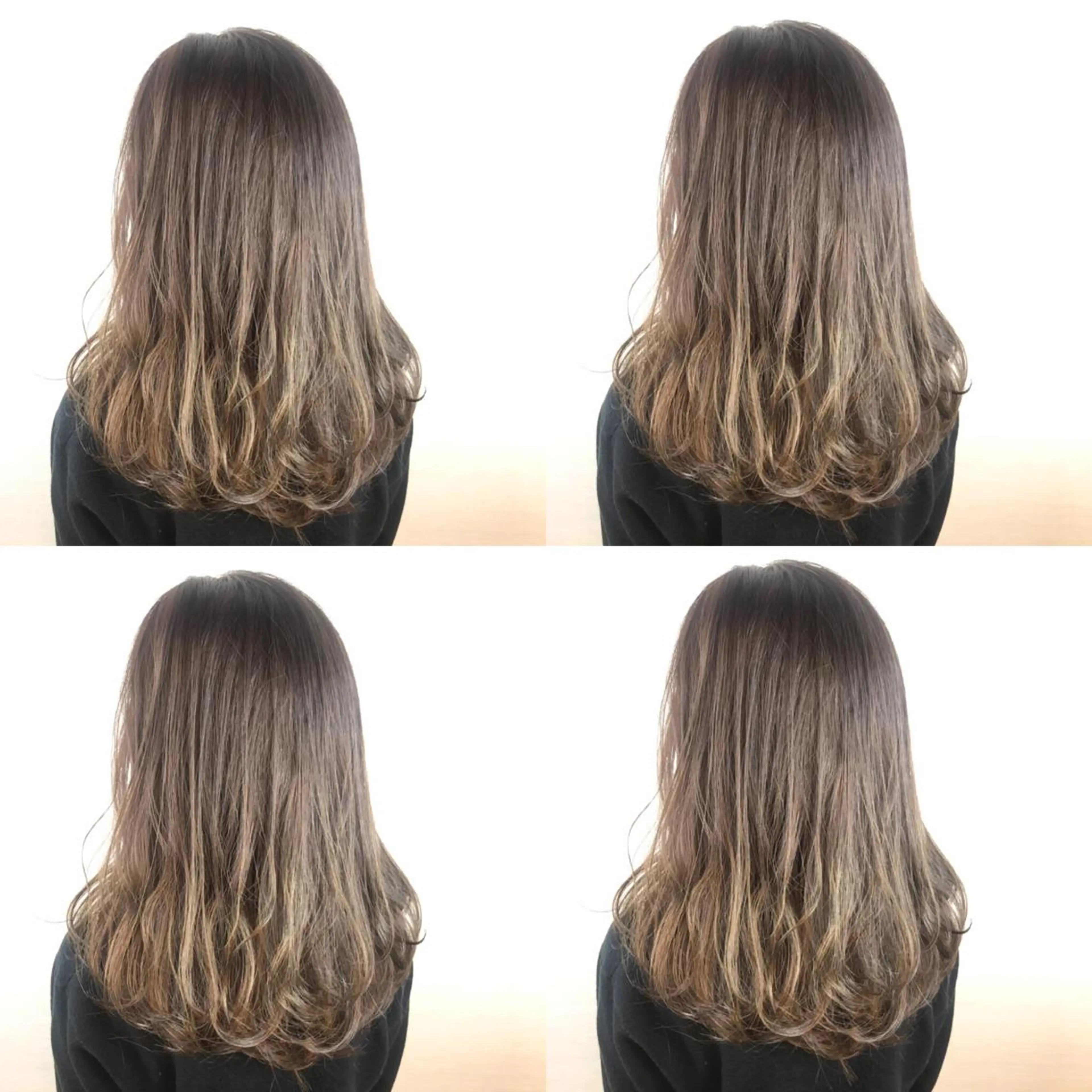 ロング カラー グラデーションカラー 韓国レイヤーカット/ ダブルカラーのヘアスタイル