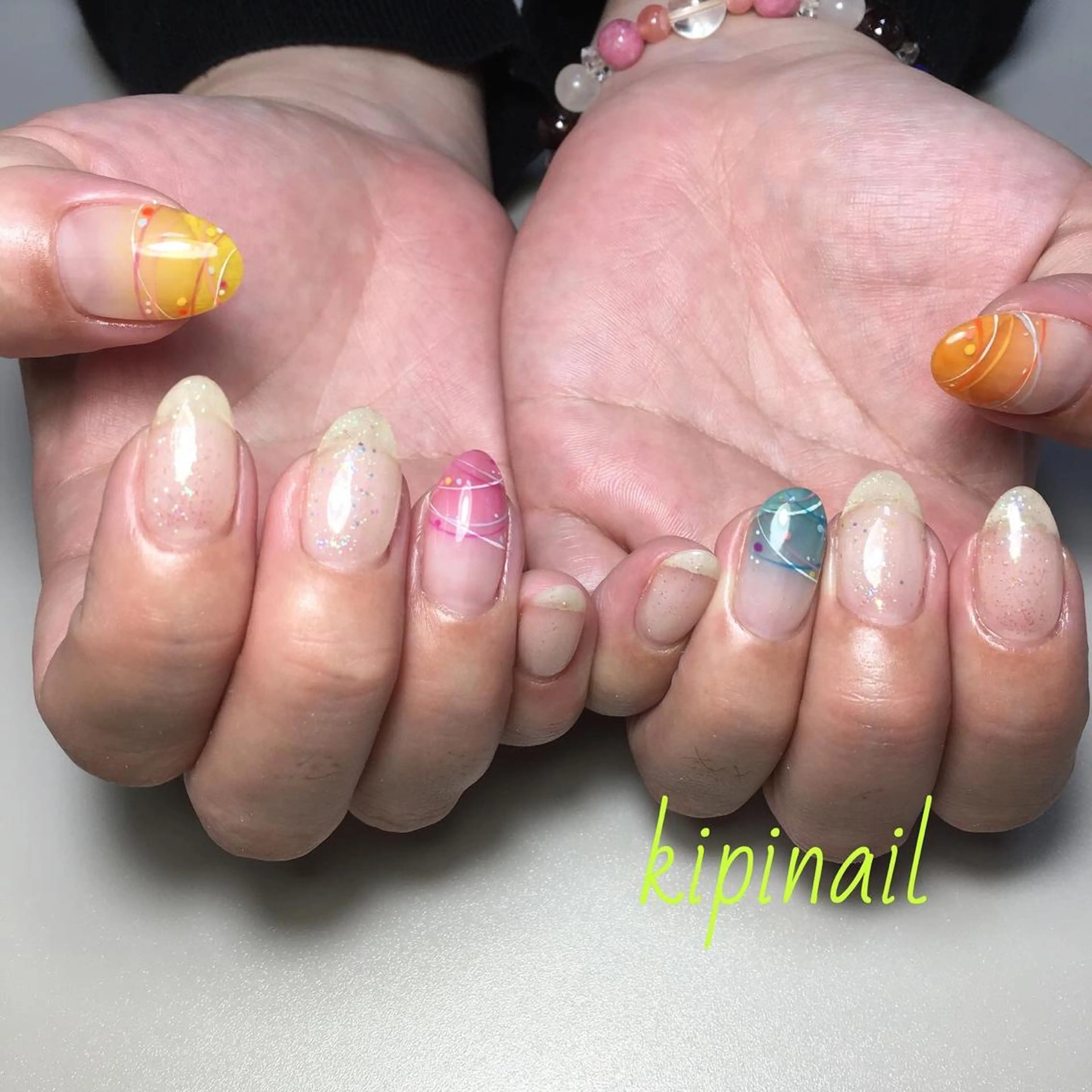 ネイル アートネイル ヨーヨーネイル ハンドネイル kipinail 川﨑えりかのネイルデザイン