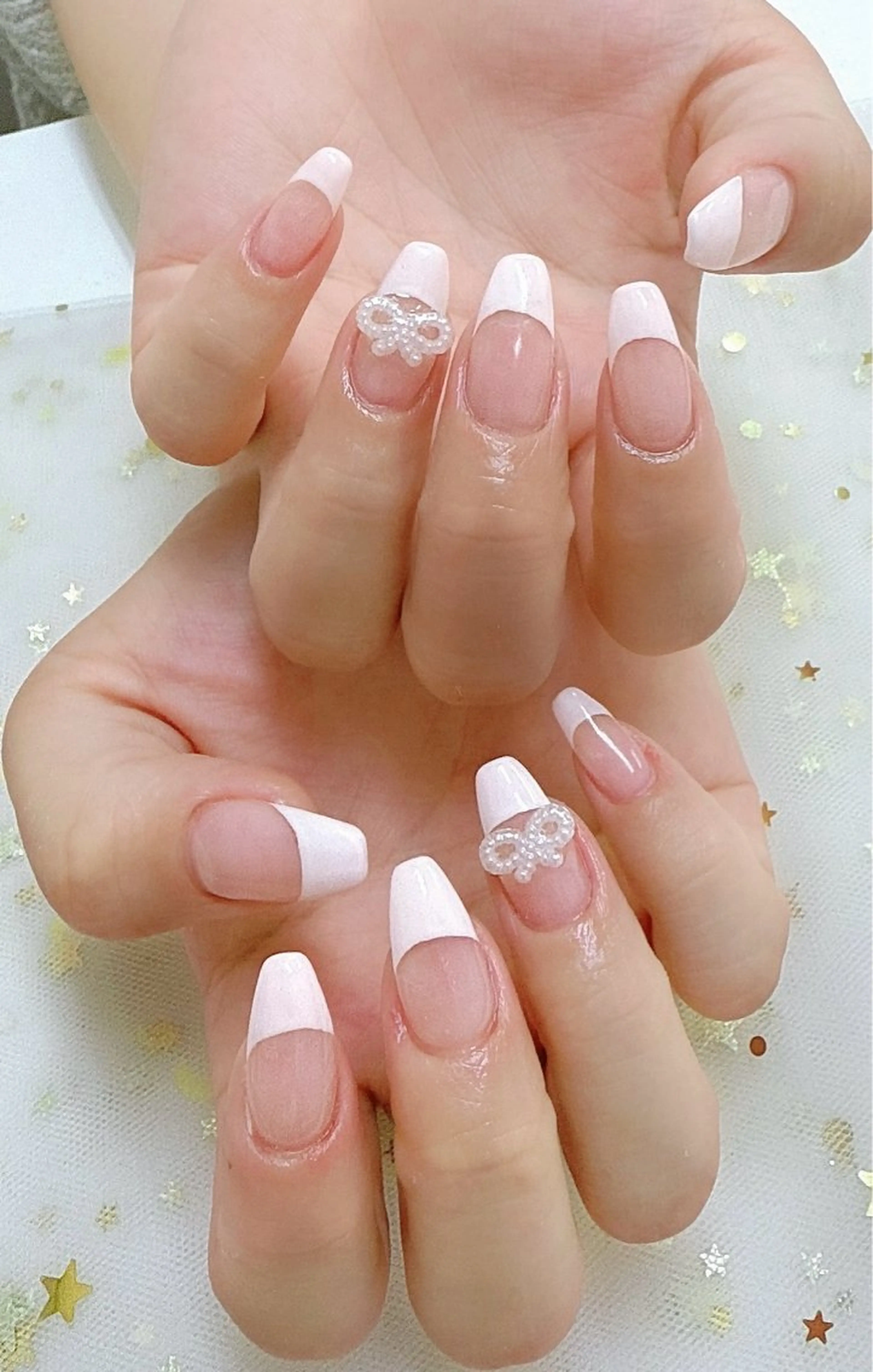 ネイル フレンチネイル ハンドネイル 上福岡 らんらんのネイルデザイン