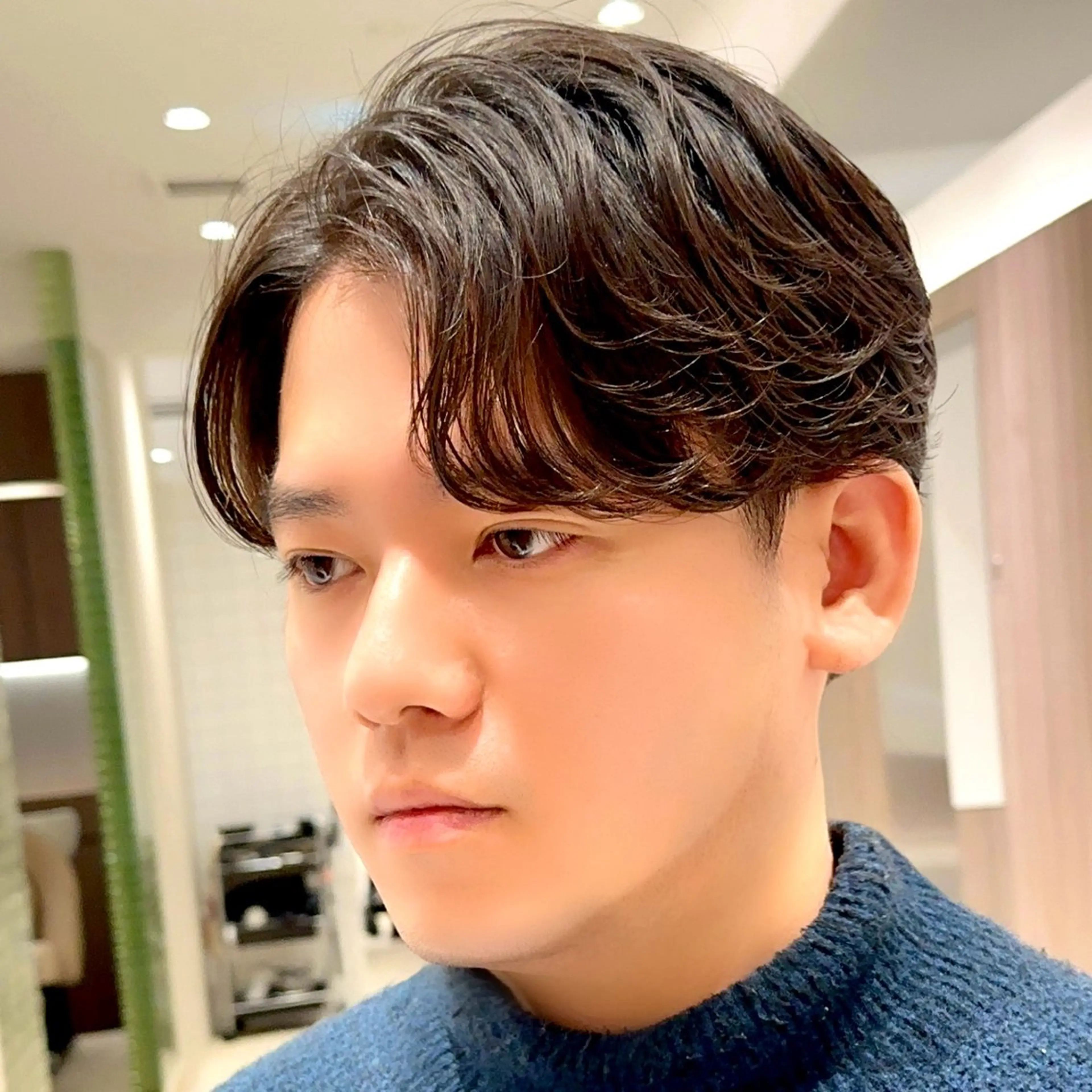 【メンズ限定】カット＋ワンカラー＋トリートメント（透明感カラー/艶カラー/センターパート/シースルーマッシュ）の写真