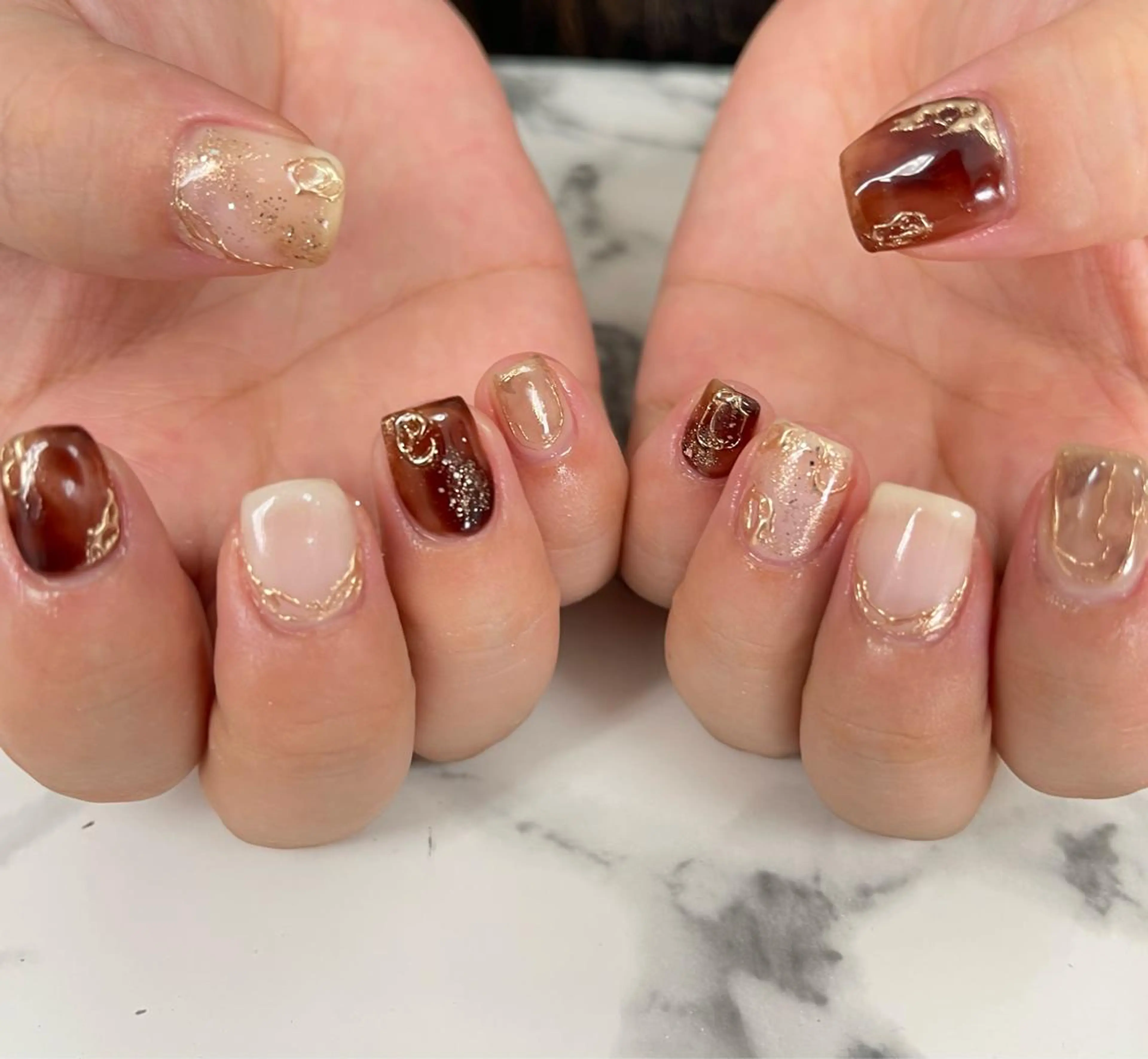 ネイル ジェルネイル 韓国ネイル ロングネイル ミラーネイル ニュアンスネイル ハンドネイル celica所属・松田 由真のネイルデザイン