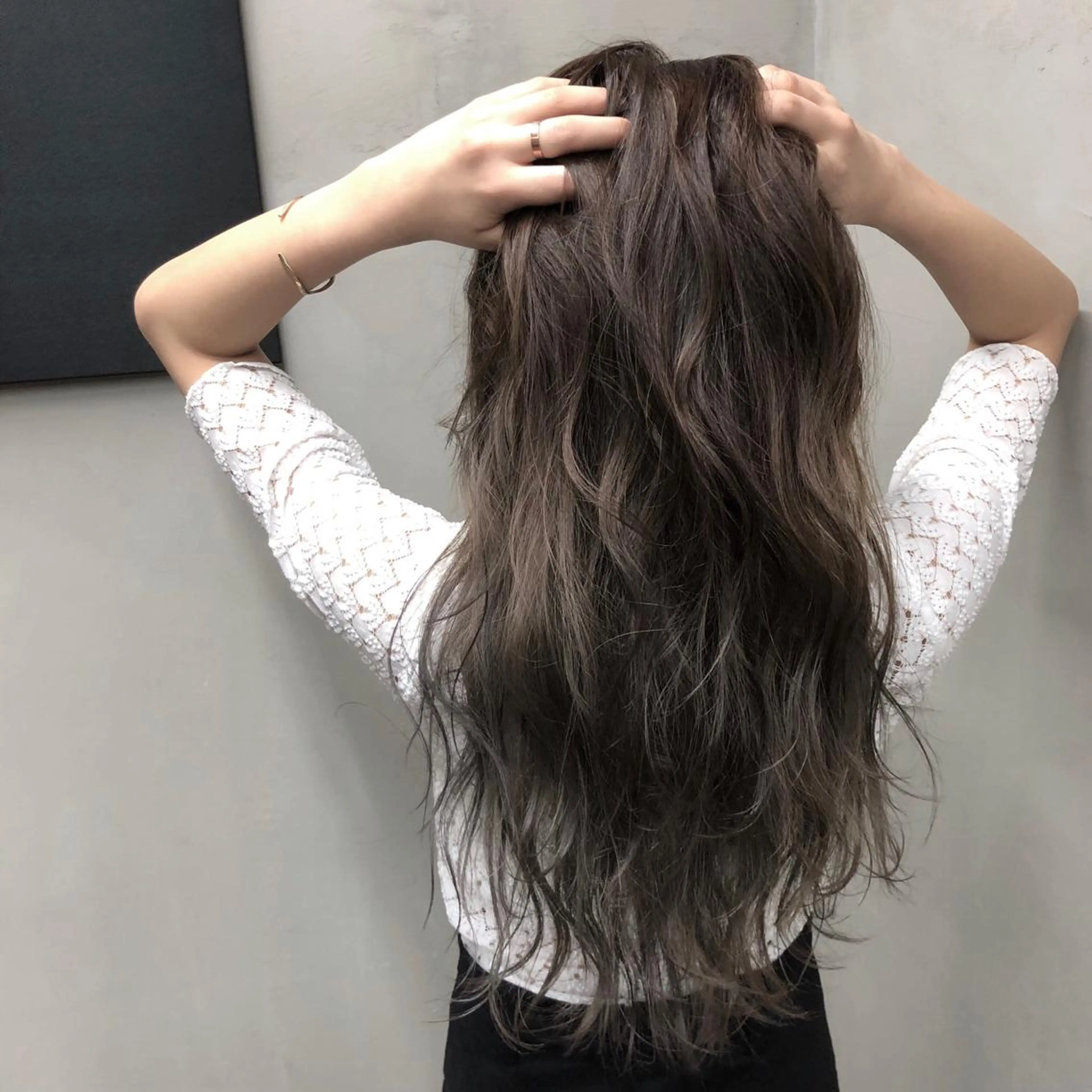 ロング カラー パーマ ヘアアレンジ 山崎 義弘のヘアスタイル