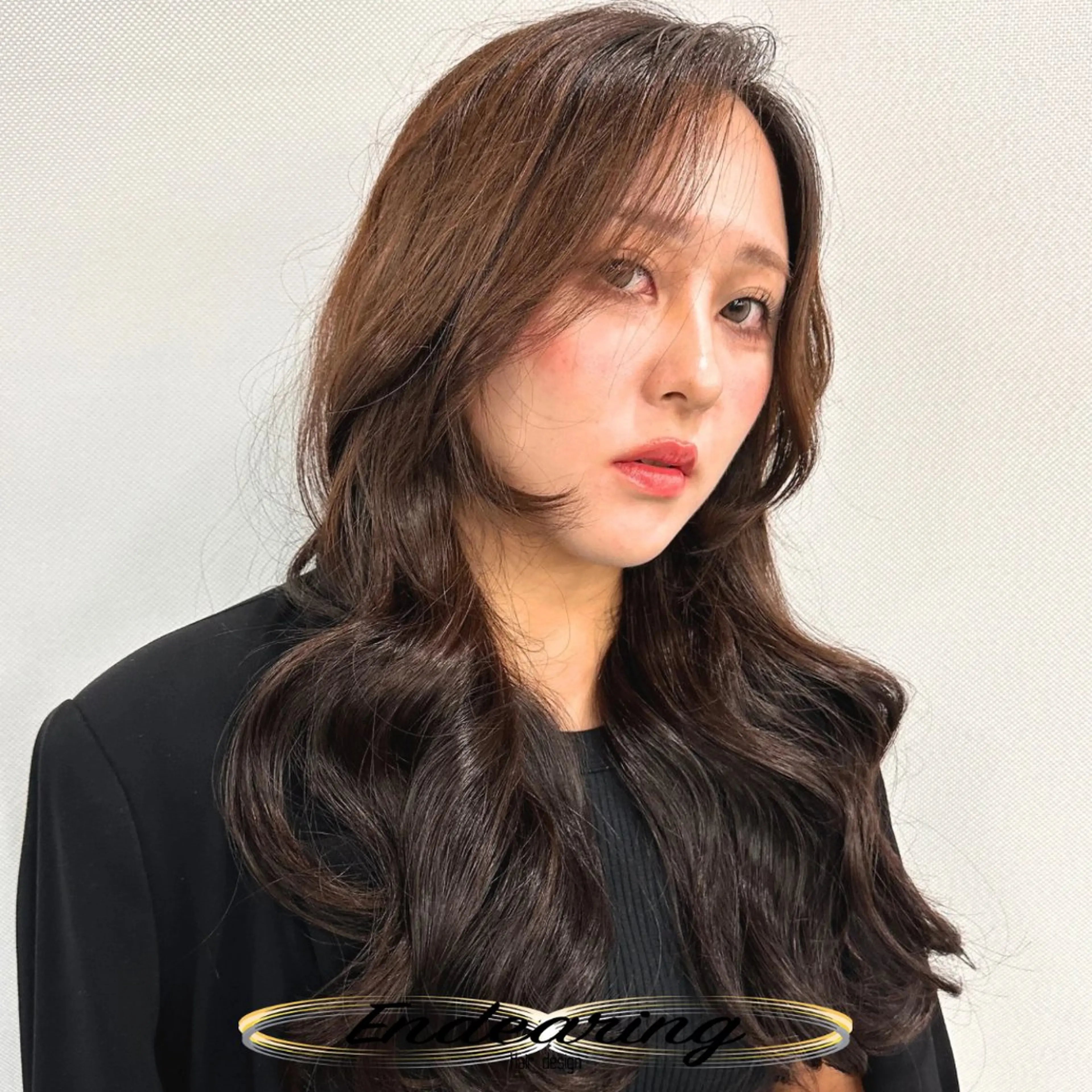 ロング ロングレイヤー 顔周りカット 韓国風ヘア レイヤーカット ロング カット ヘアカラー Endearing 銀座/レイヤーカットのヘアスタイル