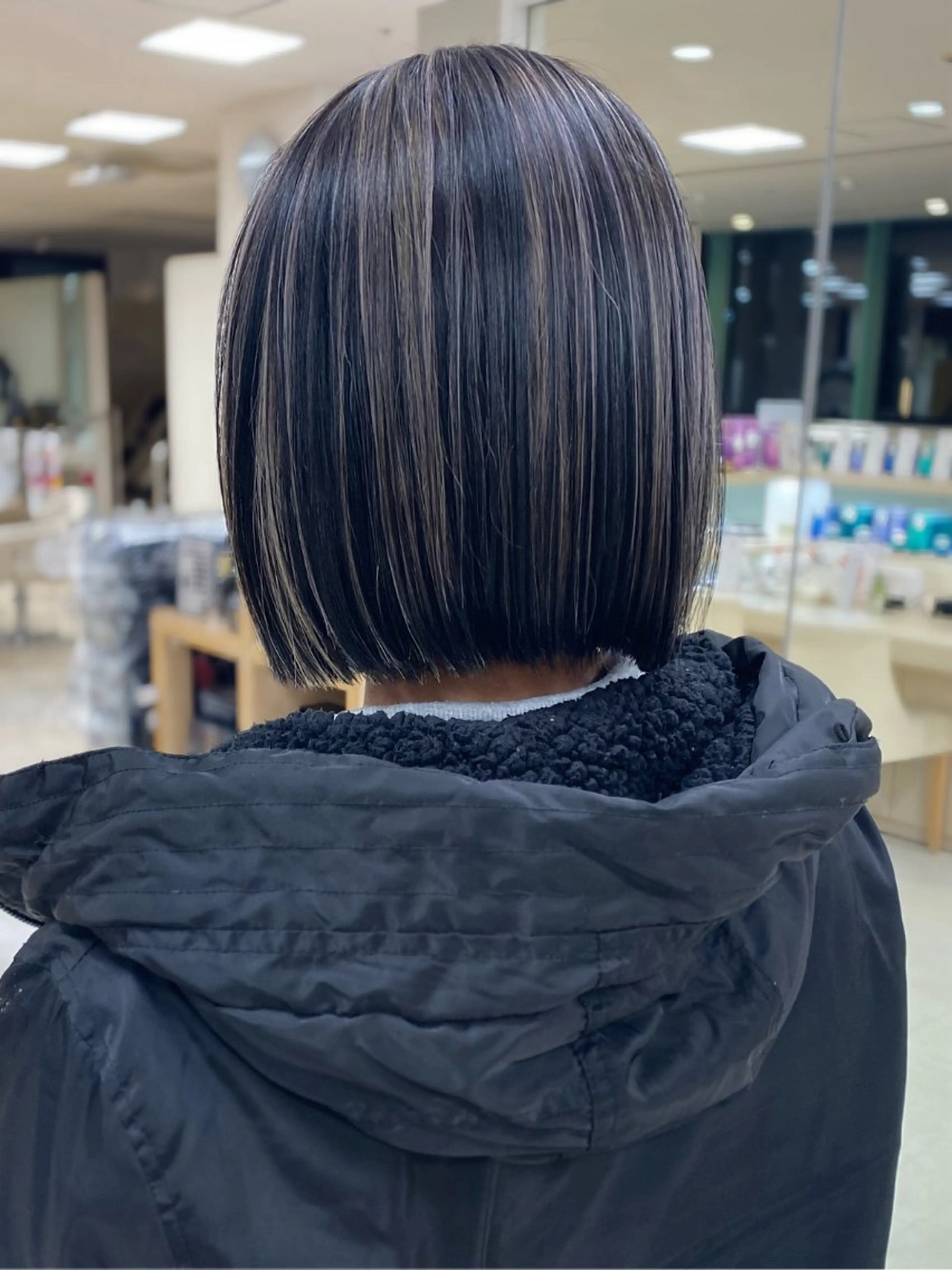 ショート カラー ハイライトカラー ボブ ハイライト 銀座/ハイライト特化 🌿ブリーチ/片山のヘアスタイル