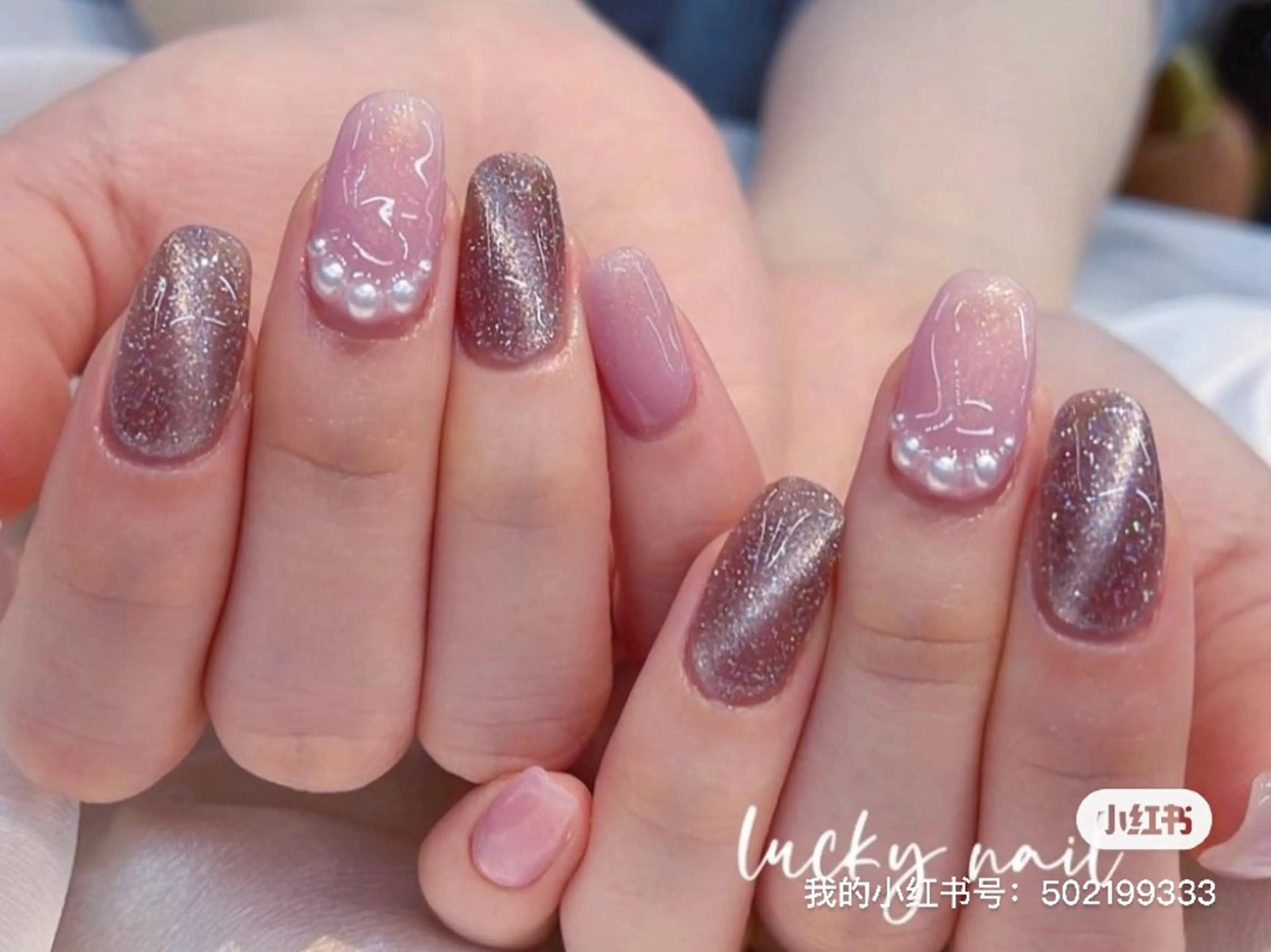 ネイル アートネイル チークネイル 長さ出し フットネイル ジェルネイル ラッキーネイルサロン西川口東口店所属・山田 由奈のネイルデザイン