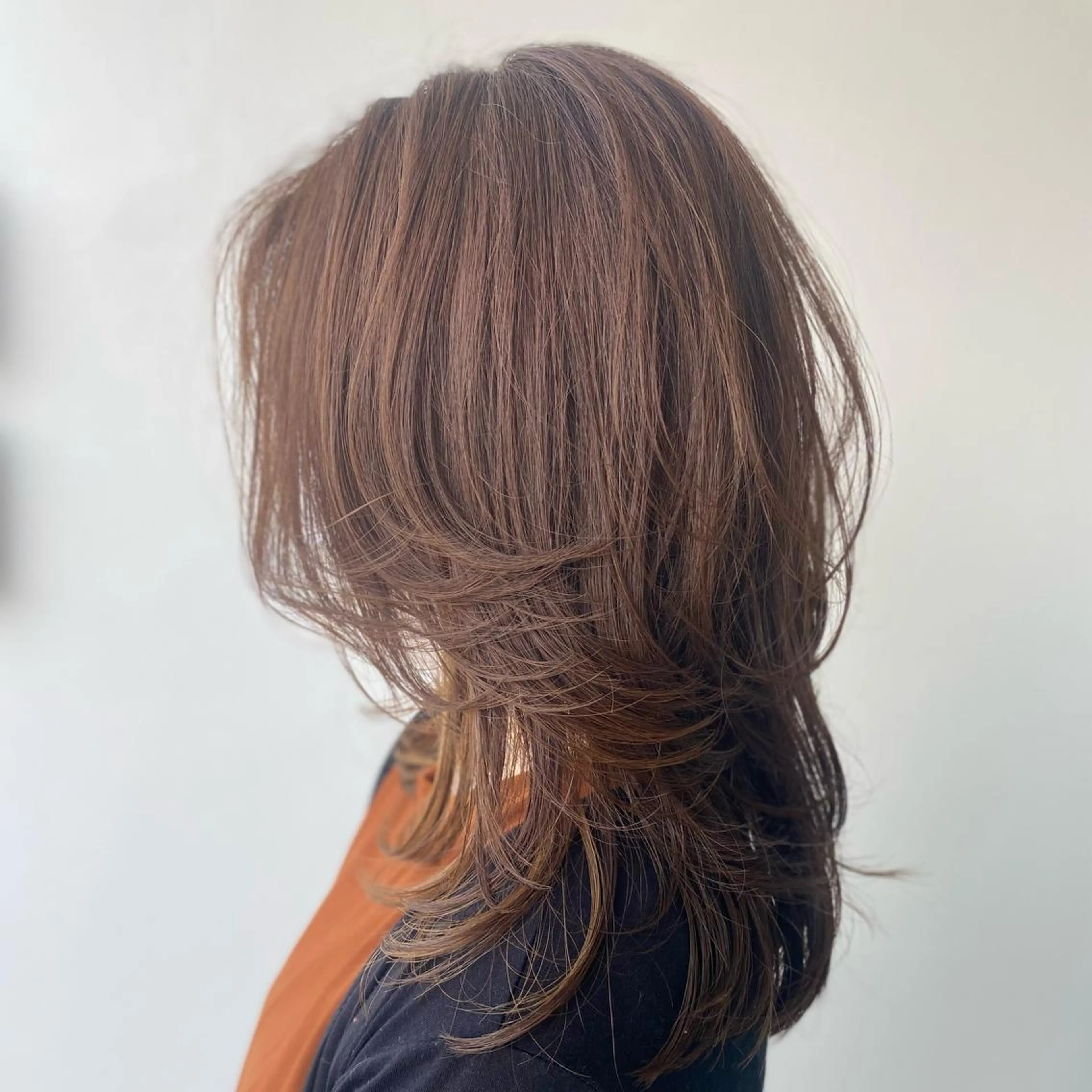 セミロング レイヤーカット ase.糸島店所属・UEDA AYAのヘアスタイル