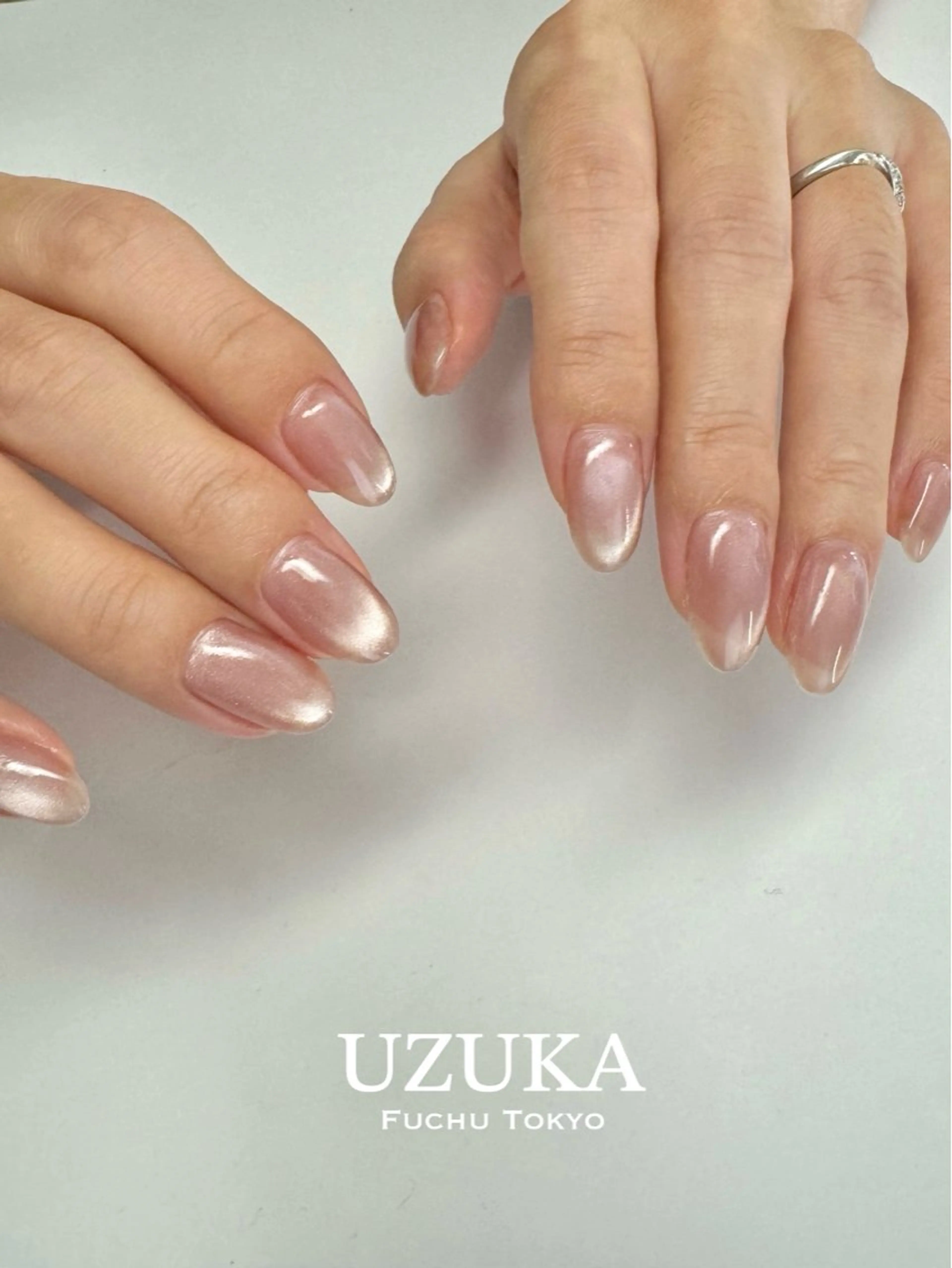 ネイル マグネットネイル オフィスネイル ワンカラーネイル ハンドネイル 【 enn 】 Uzuka Yukaのネイルデザイン