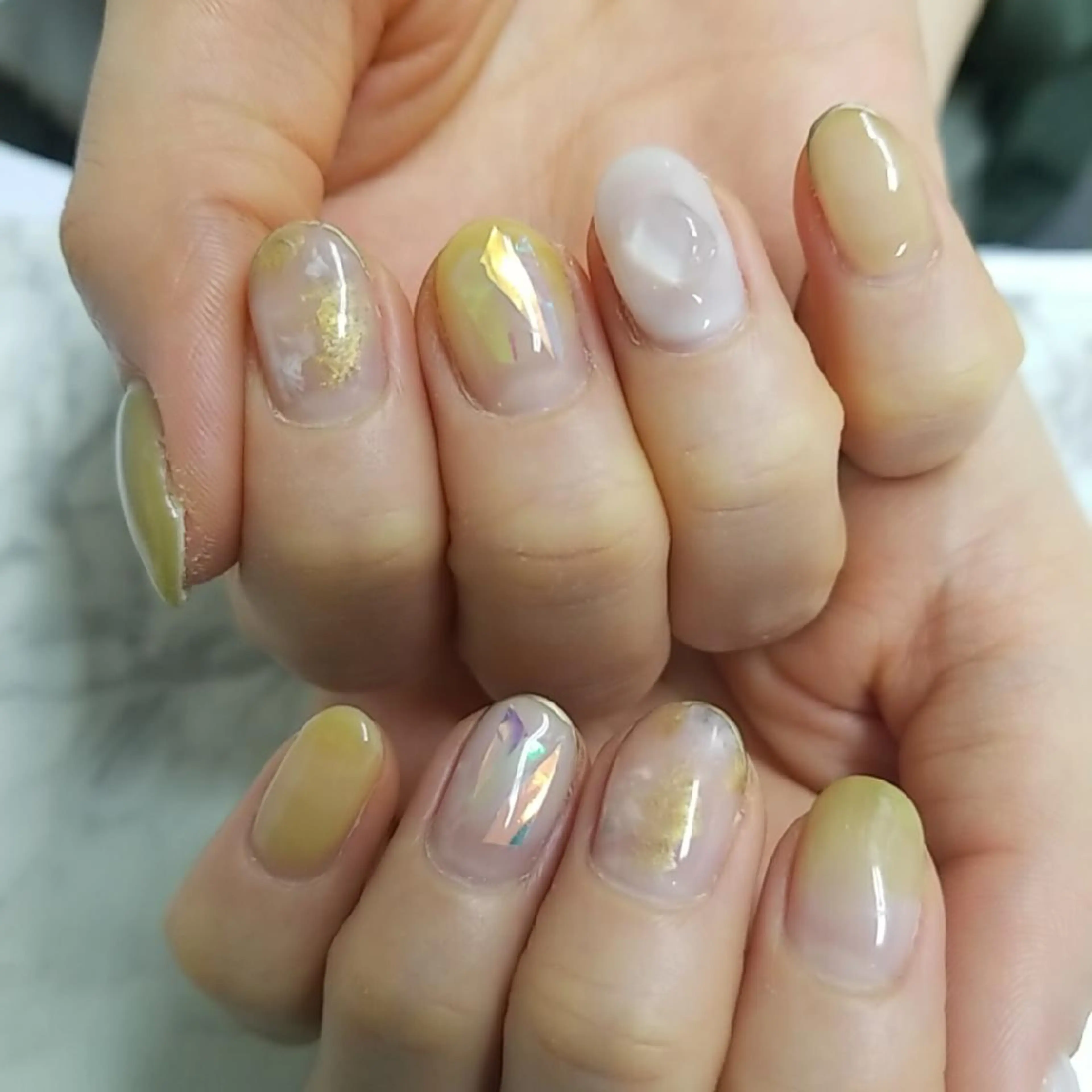 ネイル アートネイル フットネイル ジェルネイル 持ち込み ニュアンスネイル 河野ちえ (雑誌掲載サロン)のネイルデザイン