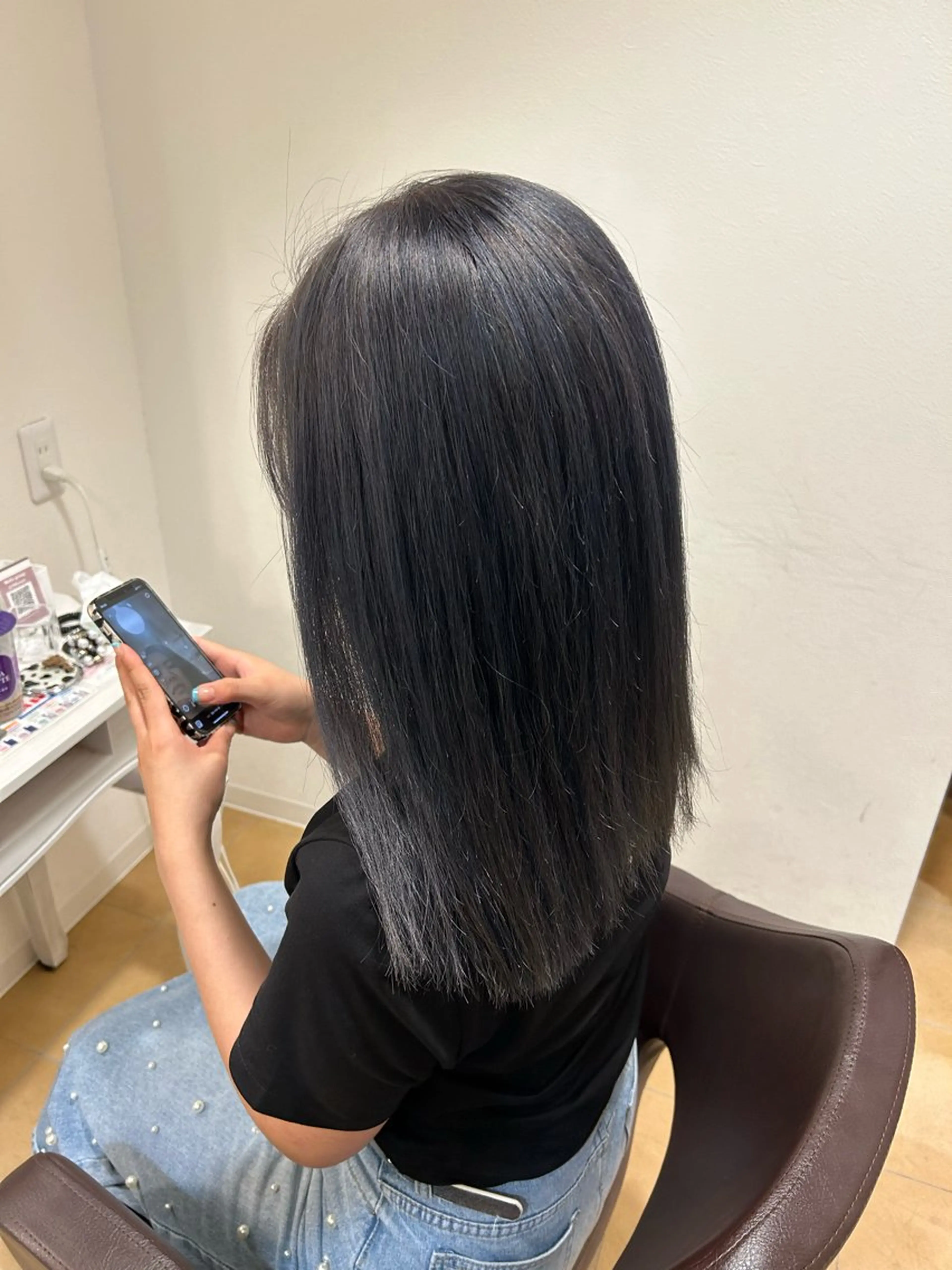 ミディアム カラー ヘアカラー 今中 紗英のヘアスタイル