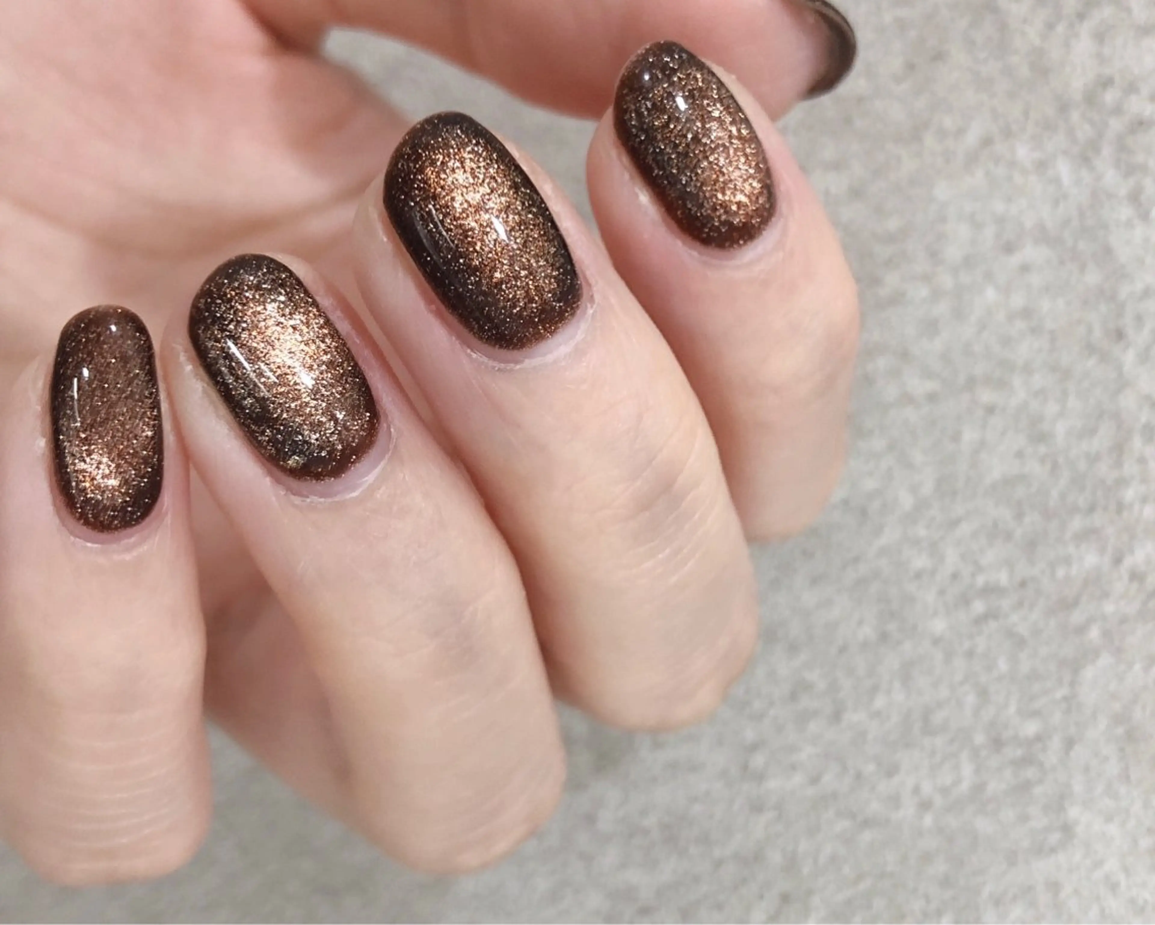 ネイル ブラウン マグネットネイル ハンドネイル nail heron所属・saki_ nail heronのその他イメージ